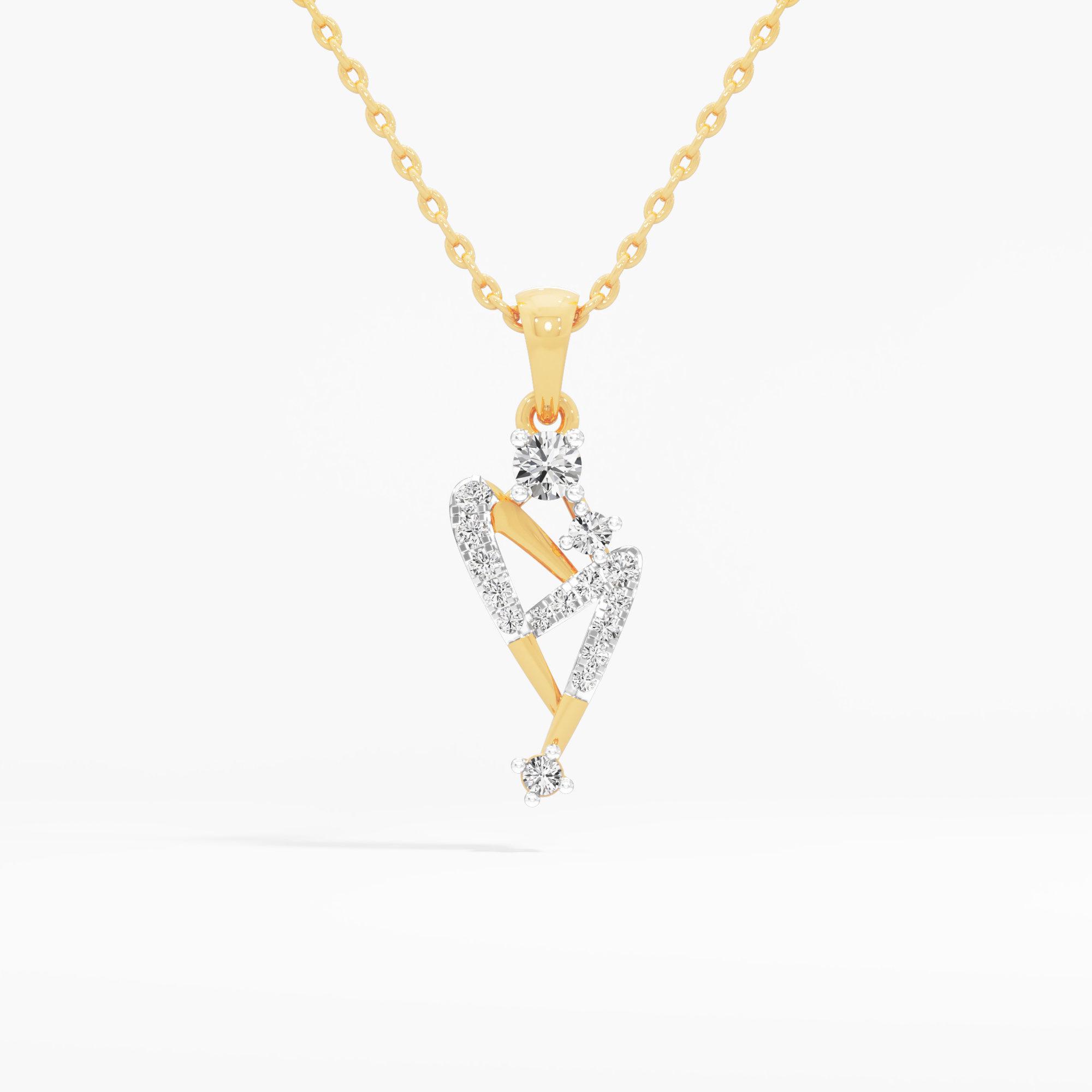 Arrow Heart Diamond Pendant