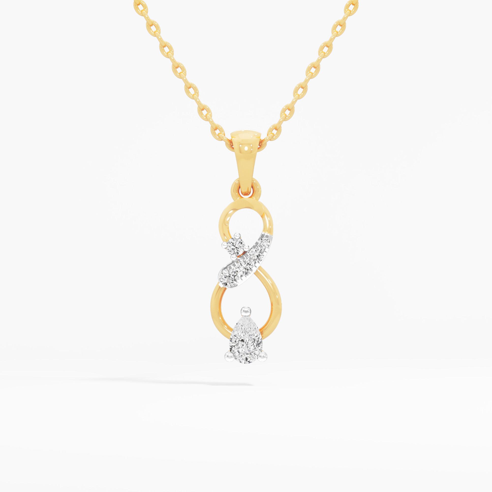 Infinity Teardrop Diamond Pendant