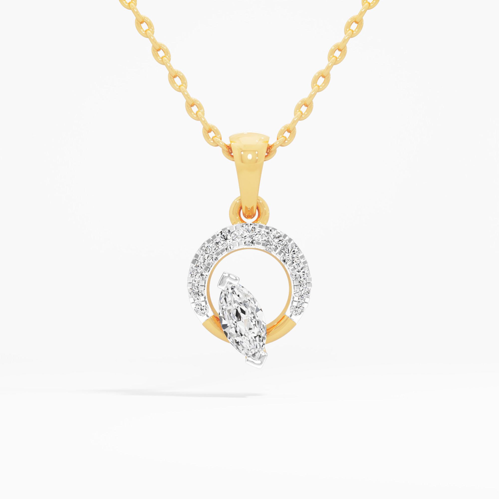 Orbit Marquise Diamond Pendant
