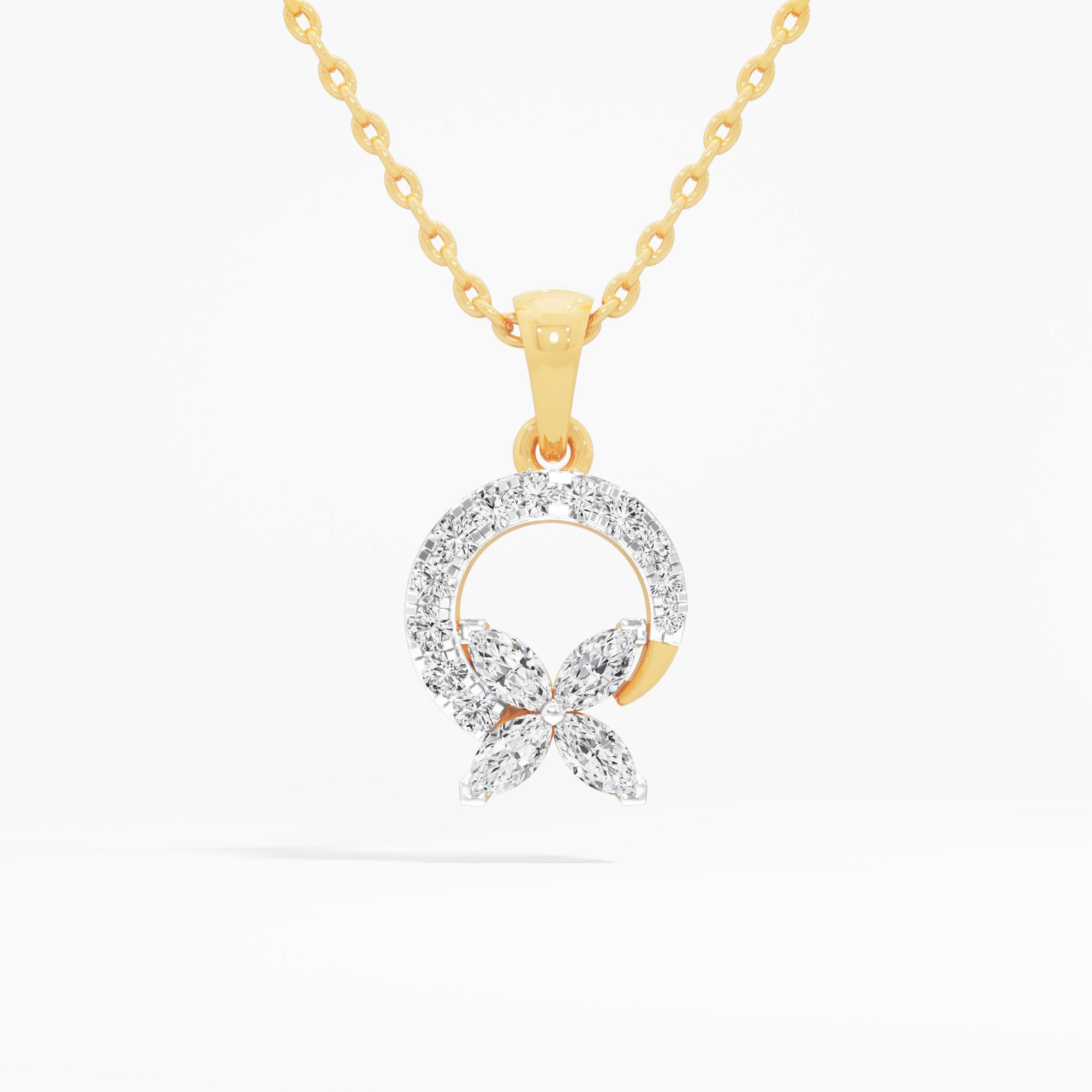 Clover Moon Diamond Pendant