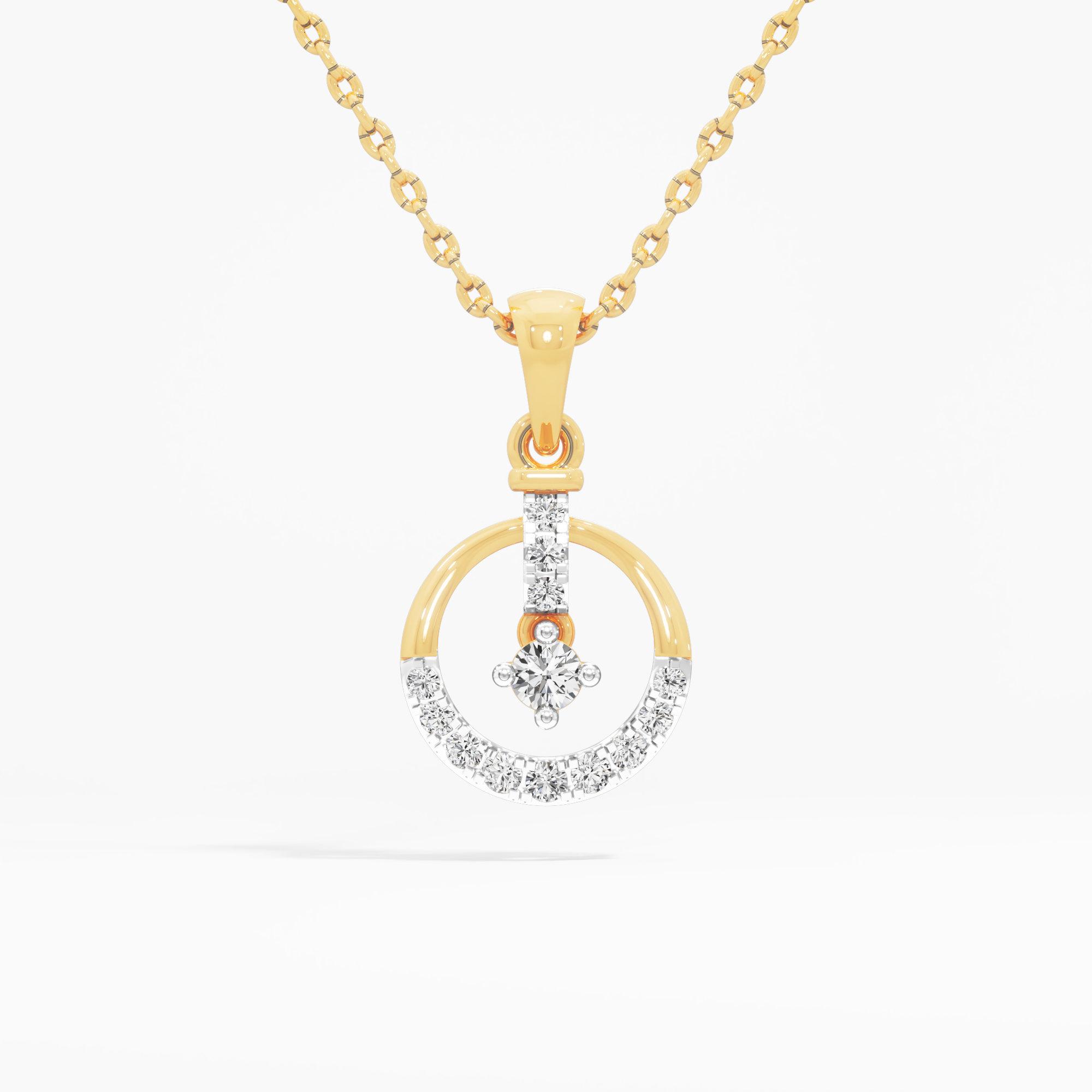 Orbital Axis Diamond Pendant