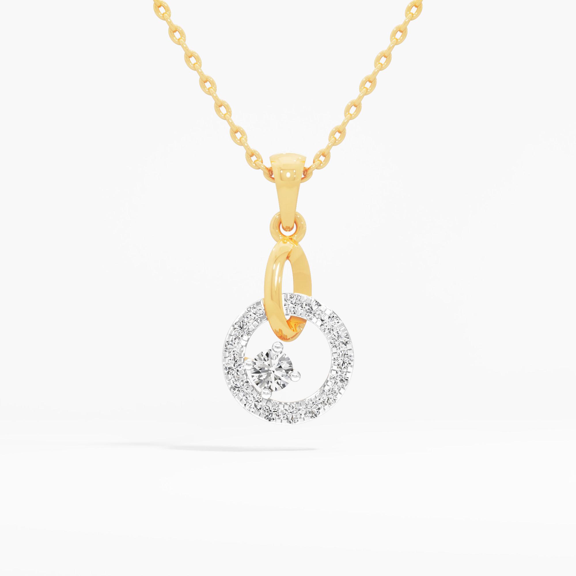 Looped Halo Diamond Pendant