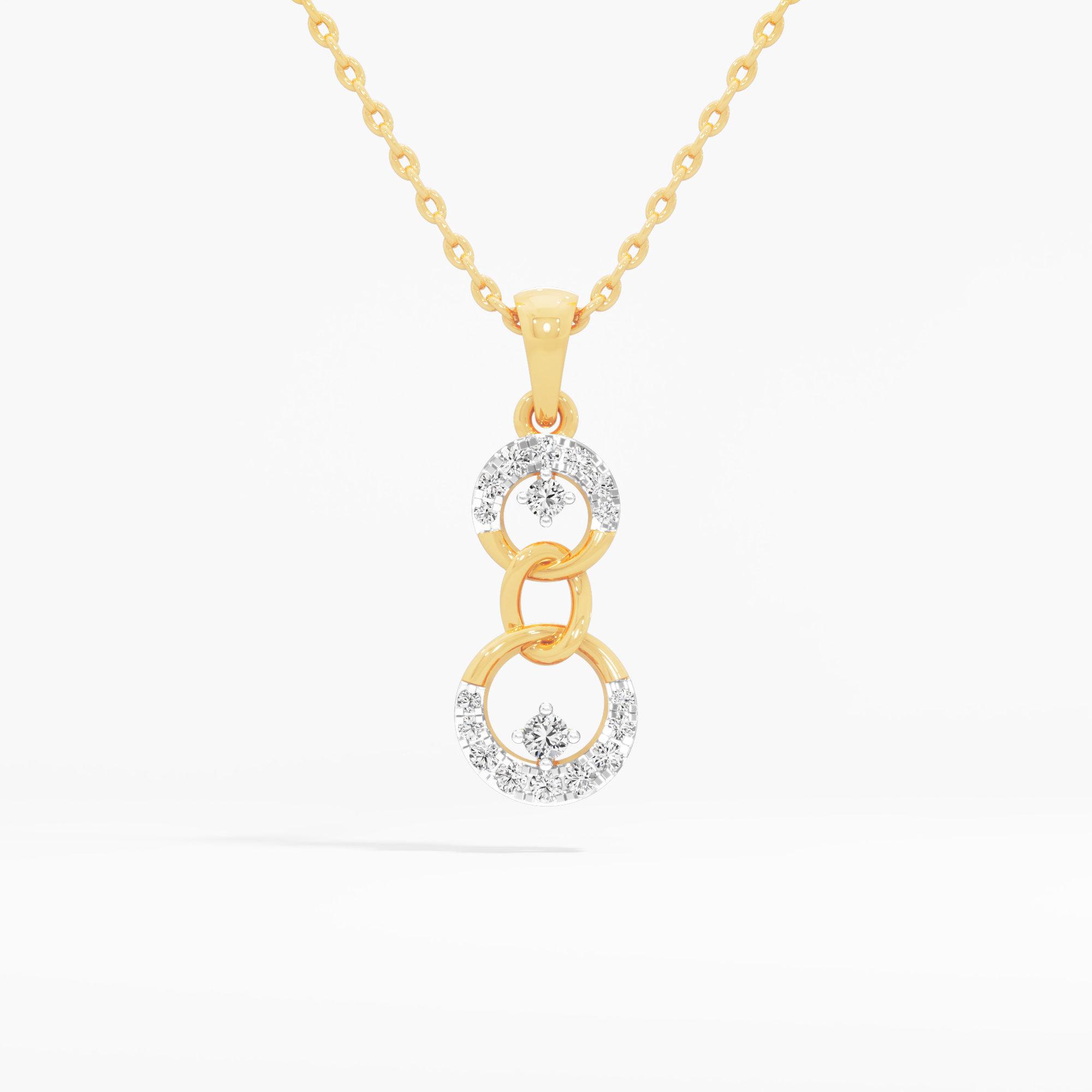Linked Orbit Diamond Pendant