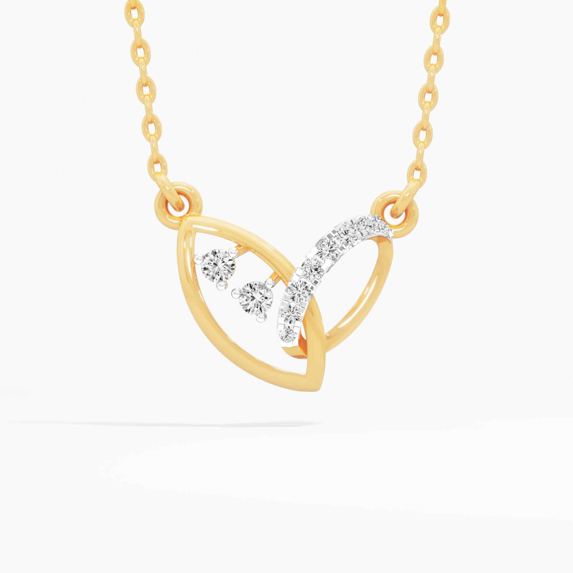 Winged Arch Diamond Pendant