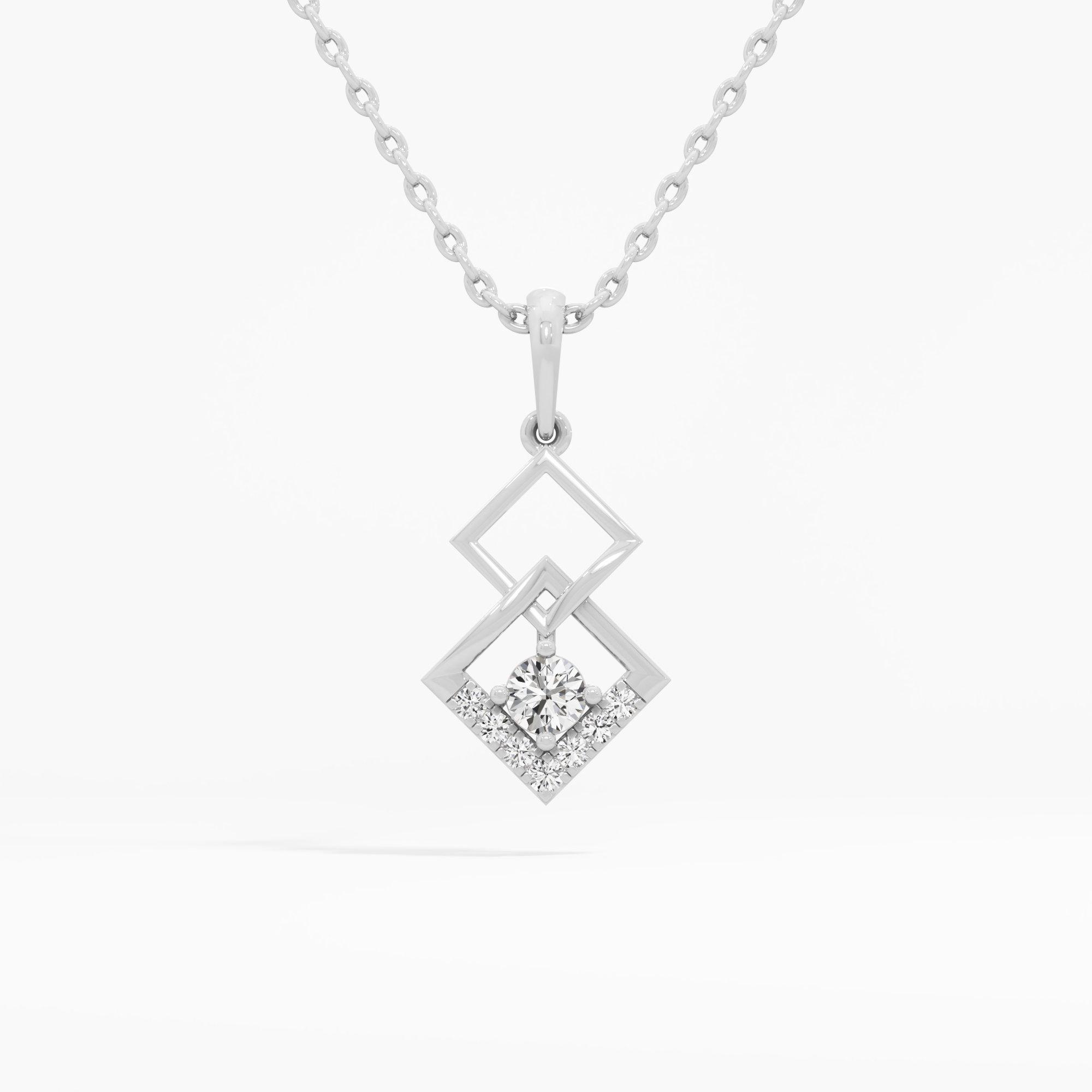 Interlaced Spark Charms Pendants | Pendant Only in 9KT White Gold (Diamond Quality: EF-VVS VS)