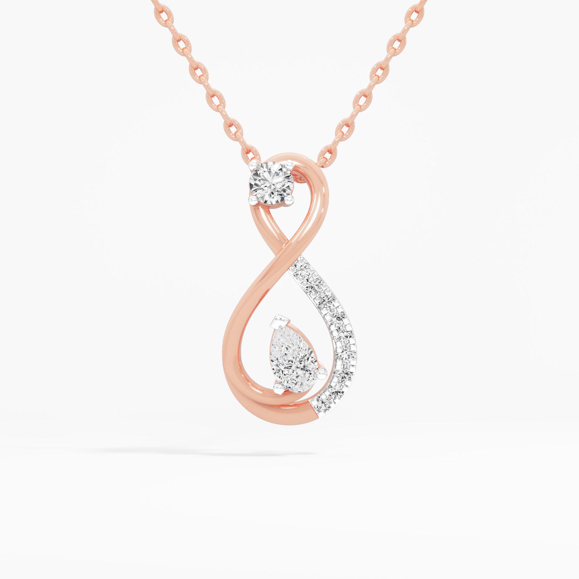 Eternal Radiance Diamond Pendant in 9KT Rose Gold (Diamond Quality: FG-VVS VS)