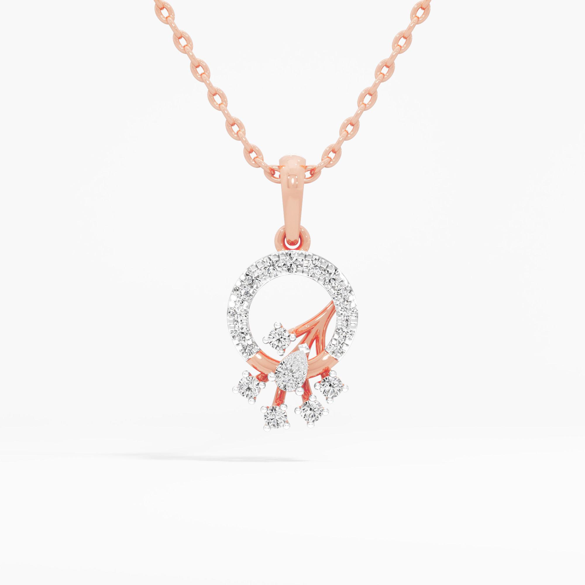 Starlight Wreath Halos Pendants | Chain Available Separately in 9KT Rose Gold (Diamond Quality: FG-VVS VS)
