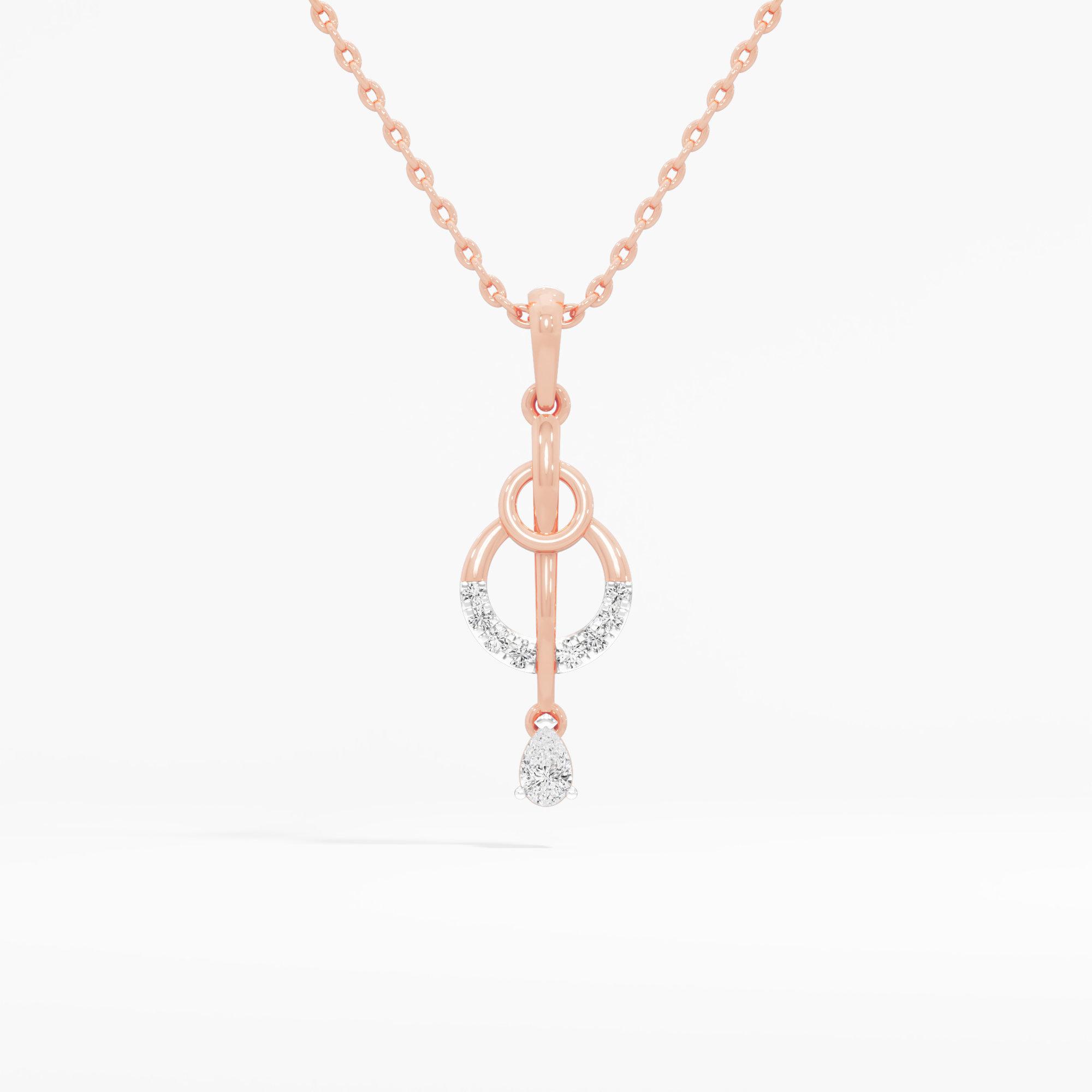 Melody Loop Drops Diamond Pendant in 9KT Rose Gold (Diamond Quality: FG-VVS VS)