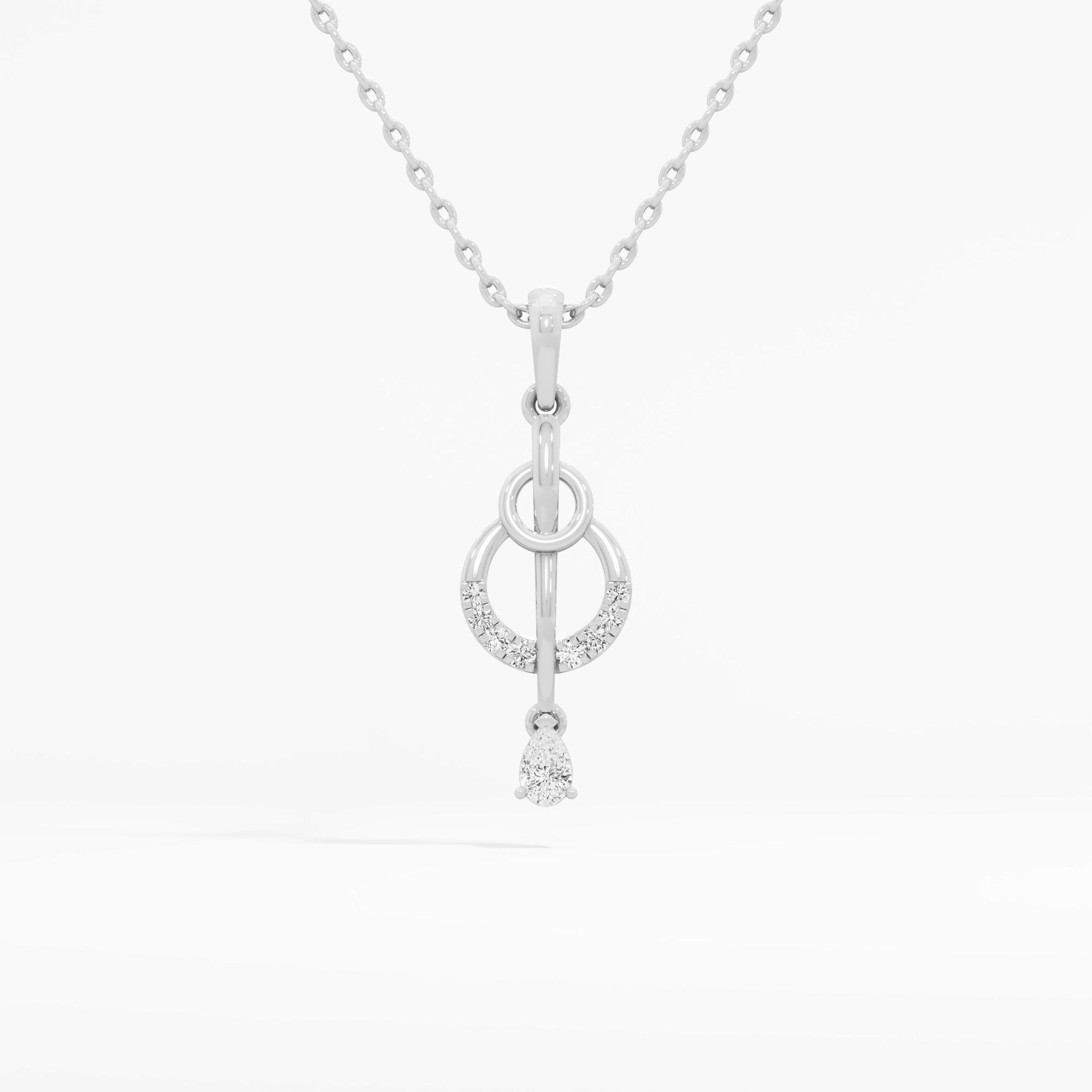 Melody Loop Drops Diamond Pendant in 9KT White Gold (Diamond Quality: FG-VVS VS)