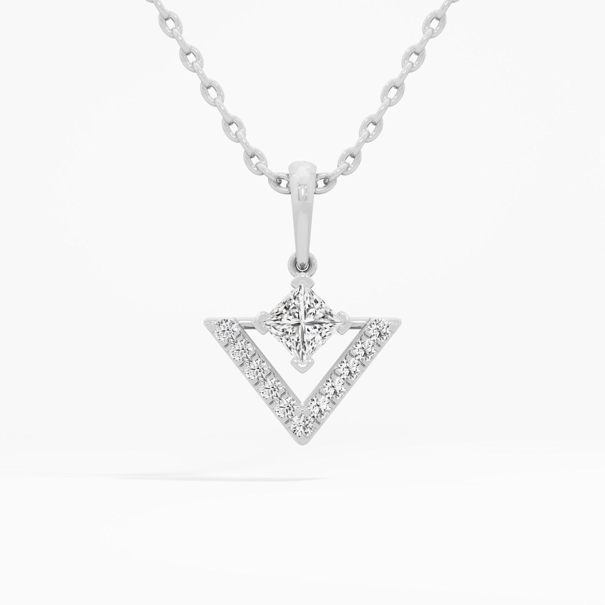Vanguard Sparkle Charms Pendants | Standalone Pendant in 9KT White Gold (Diamond Quality: FG-VVS VS)