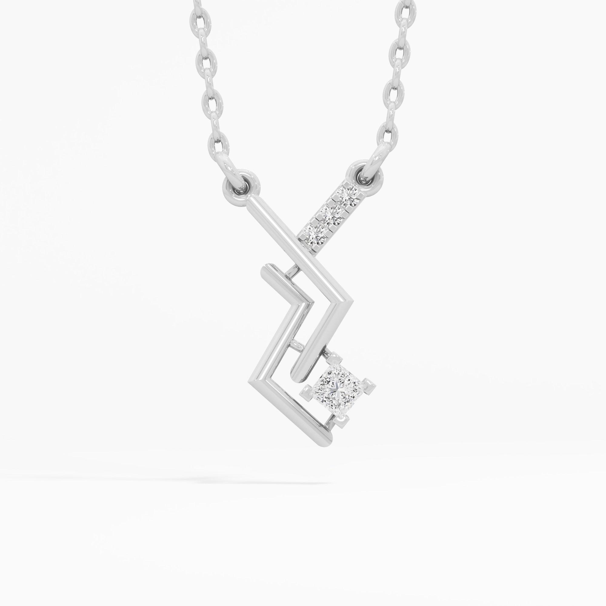 Vivid Current Charms Pendants | Individual Pendant in 9KT White Gold (Diamond Quality: FG-VVS VS)