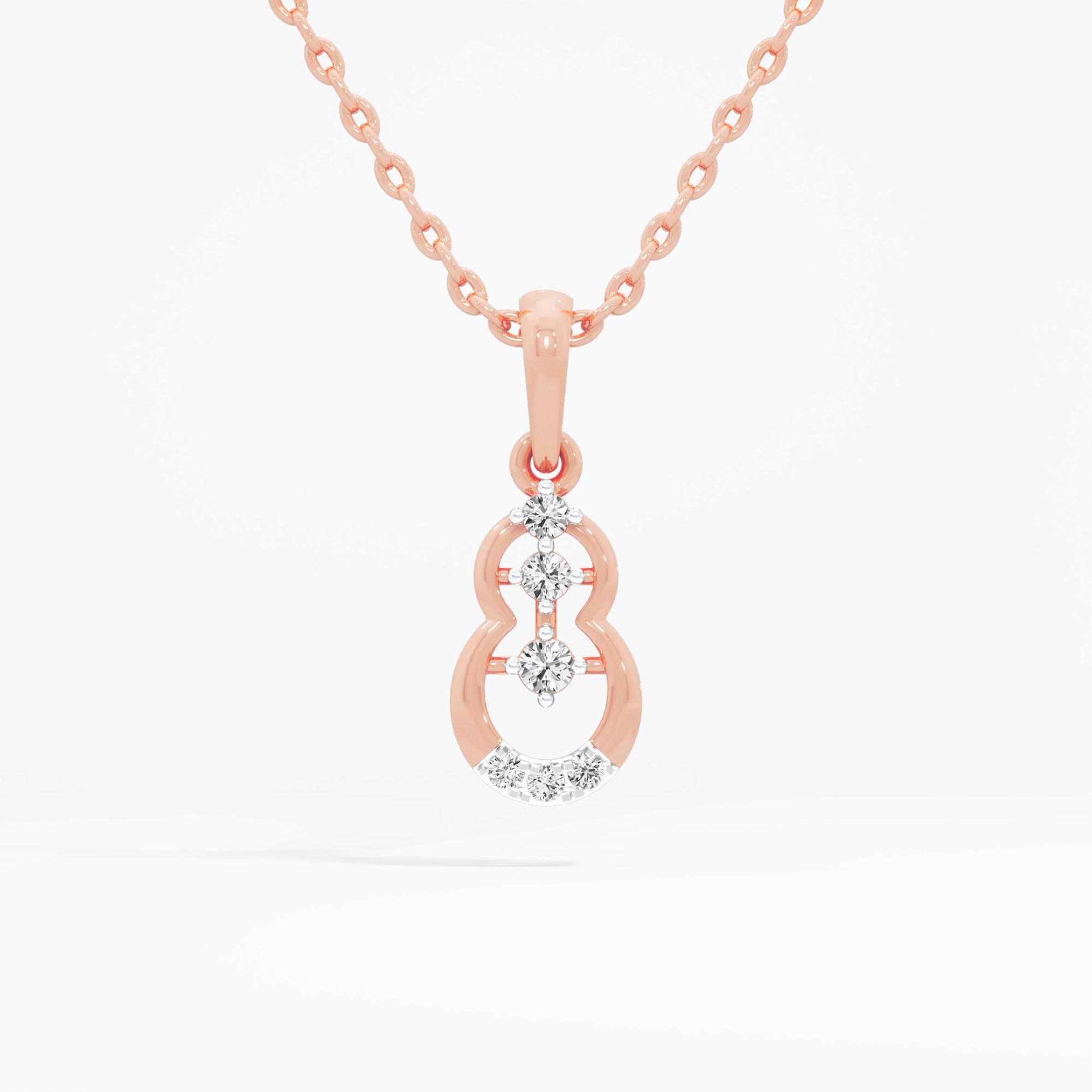 Cosmic Loop Charms Pendants | Individual Pendant in 9KT Rose Gold (Diamond Quality: EF-VVS VS)