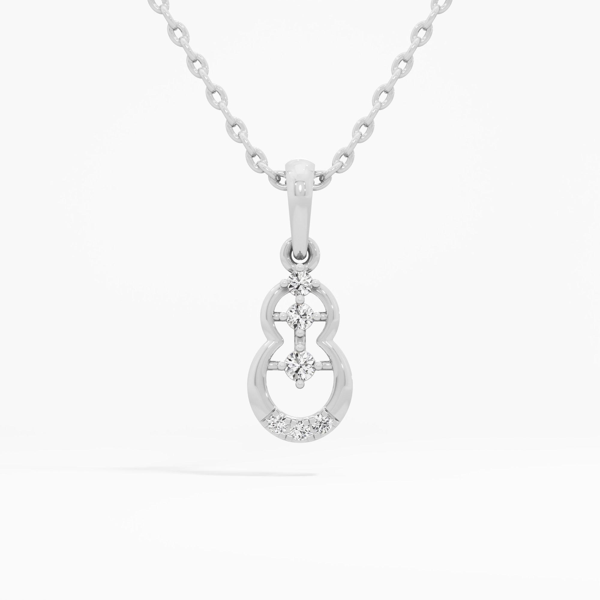 Cosmic Loop Charms Pendants | Chain Available Separately in 9KT White Gold (Diamond Quality: EF-VVS VS)