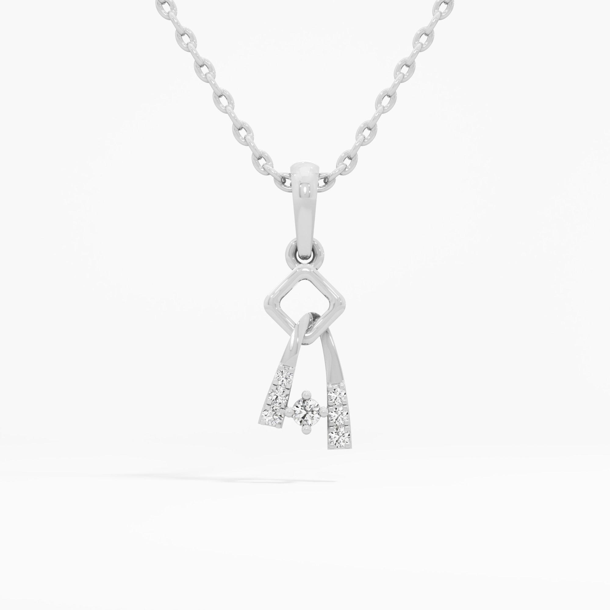 Twisted Glimmer Drops Pendants | Pendant Only in 9KT White Gold (Diamond Quality: FG-VVS VS)