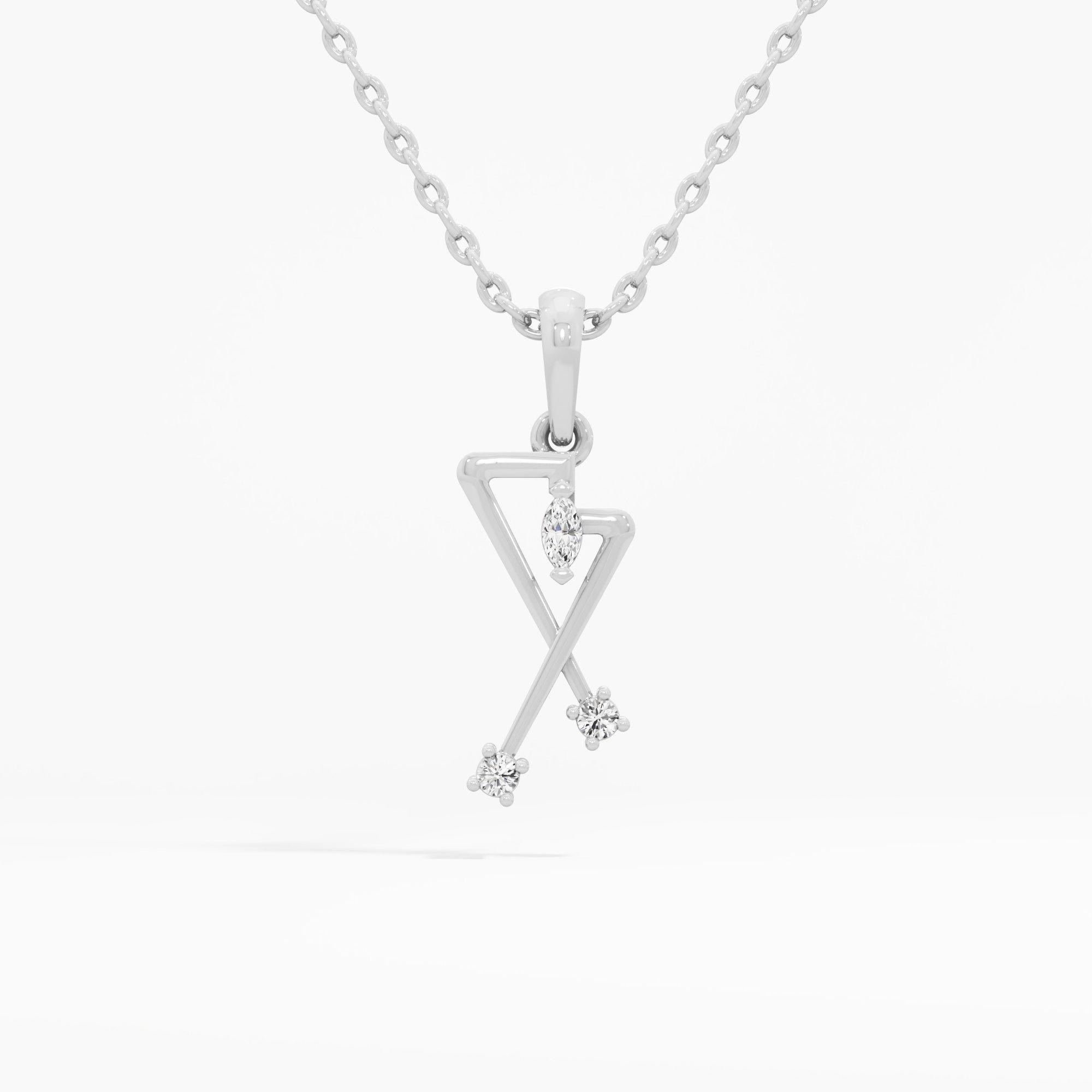 Radiant Apex Charms Pendants | Pendant Only (Chain Sold Separately) in 9KT White Gold (Diamond Quality: FG-VVS VS)