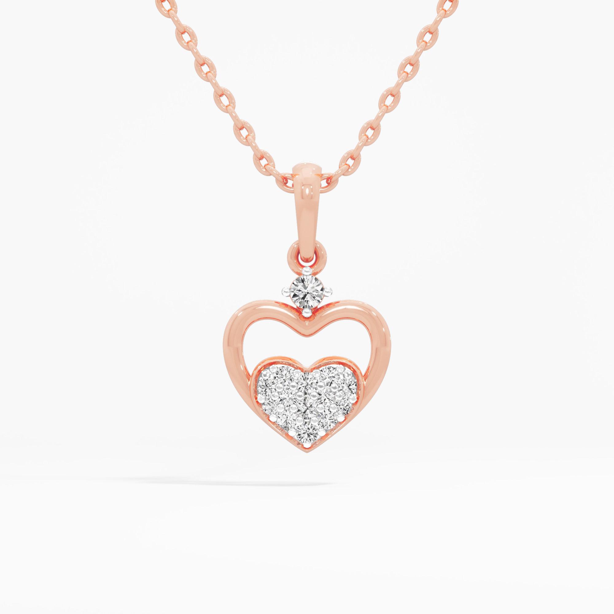Cherished Core Charms Pendants | Chain Available Separately in 9KT Rose Gold (Diamond Quality: EF-VVS VS)