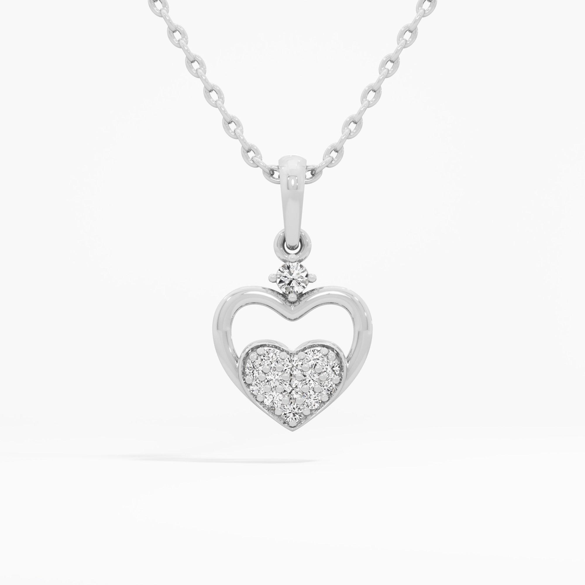 Cherished Core Charms Pendants | Chain Available Separately in 9KT White Gold (Diamond Quality: EF-VVS VS)