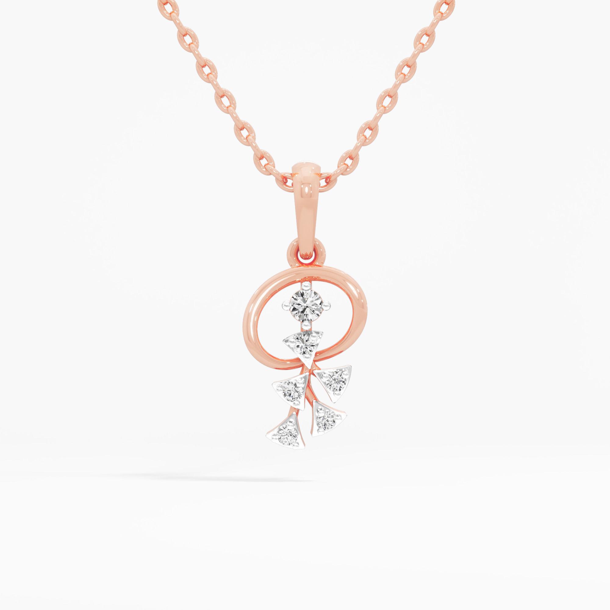 Sparkling Bloomlet Charms Pendants | Pendant Only (Chain Sold Separately) in 9KT Rose Gold (Diamond Quality: EF-VVS VS)