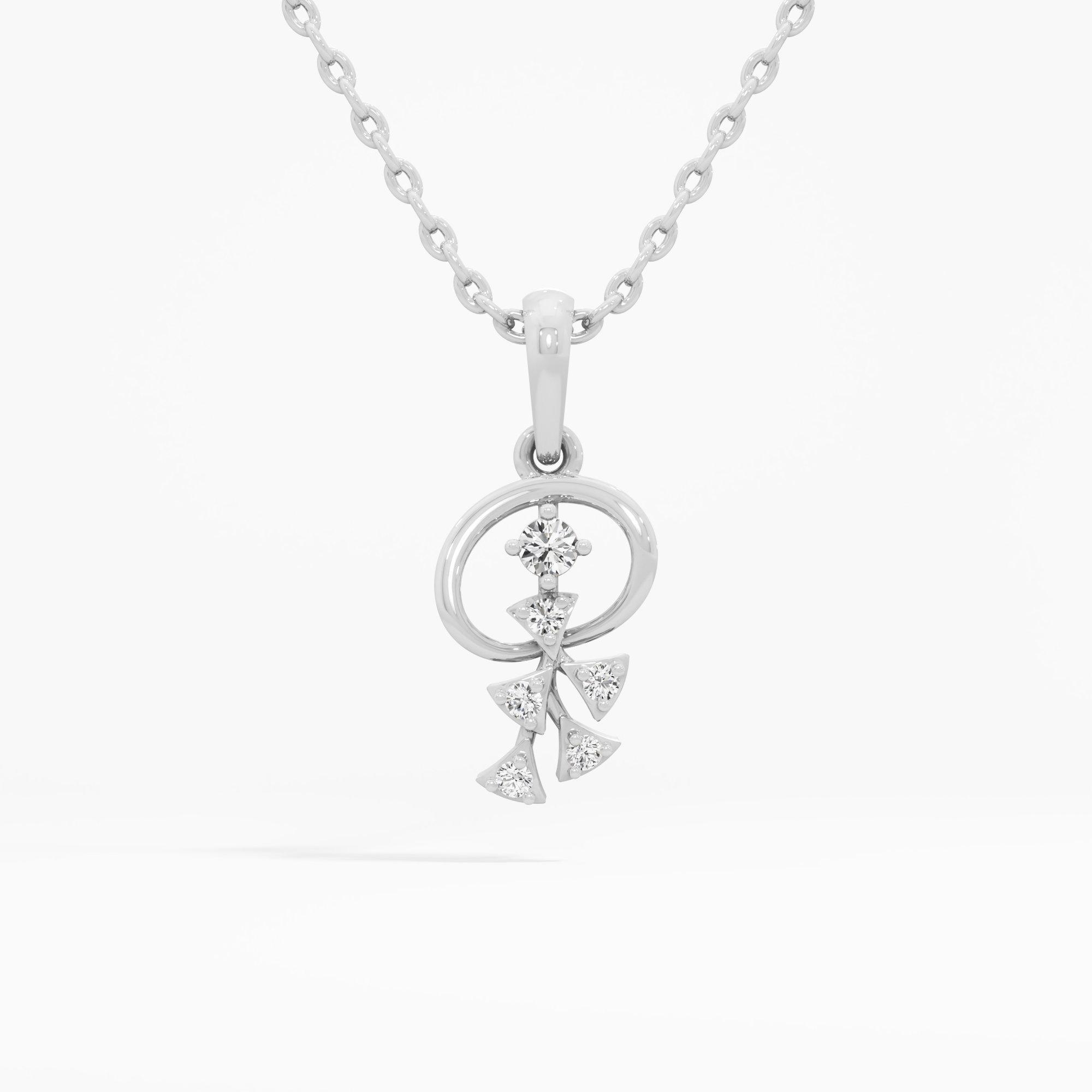 Sparkling Bloomlet Charms Pendants | Chain Available Separately in 9KT White Gold (Diamond Quality: EF-VVS VS)
