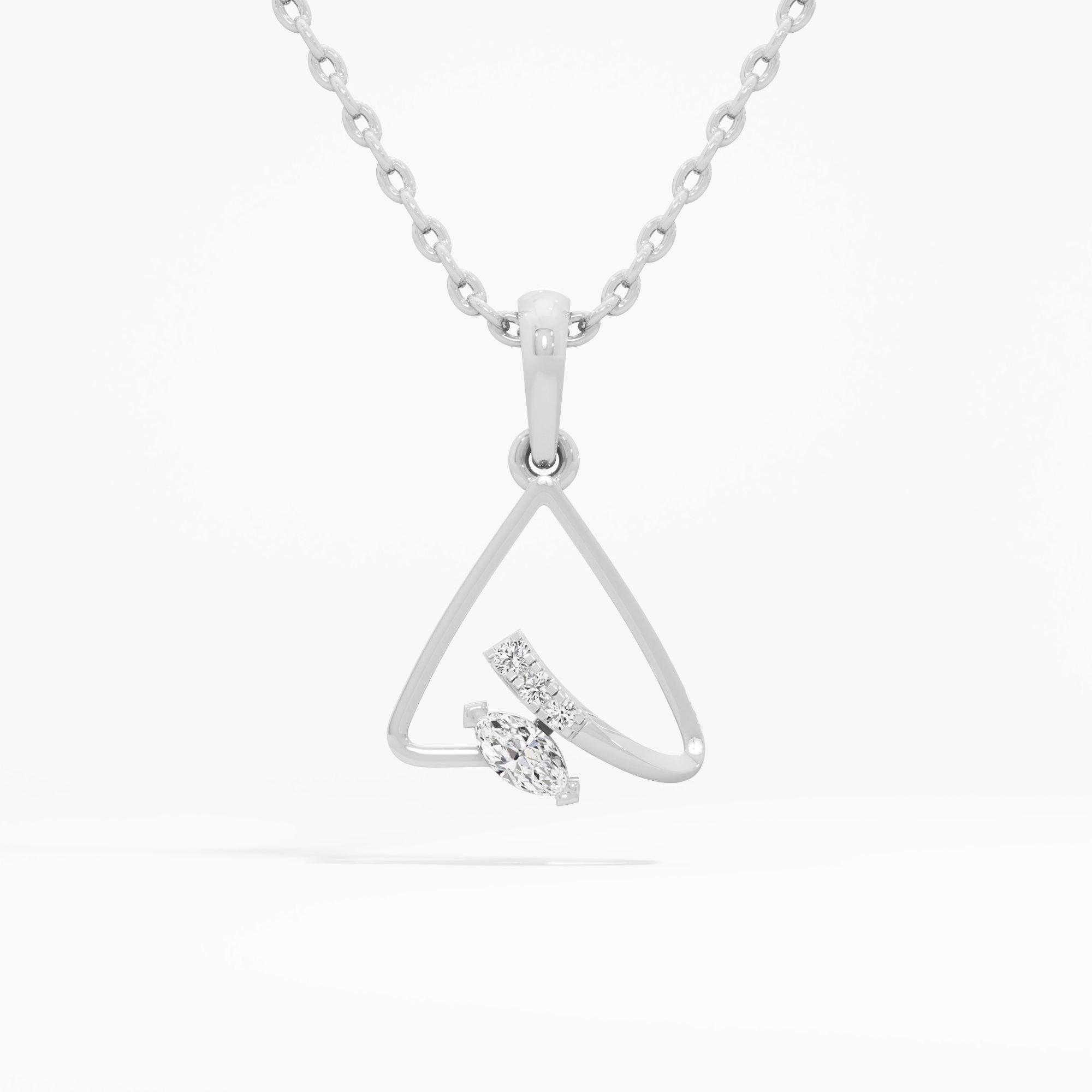 Sapphire Horizon Charms Pendants | Pendant Only in 9KT White Gold (Diamond Quality: FG-VVS VS)