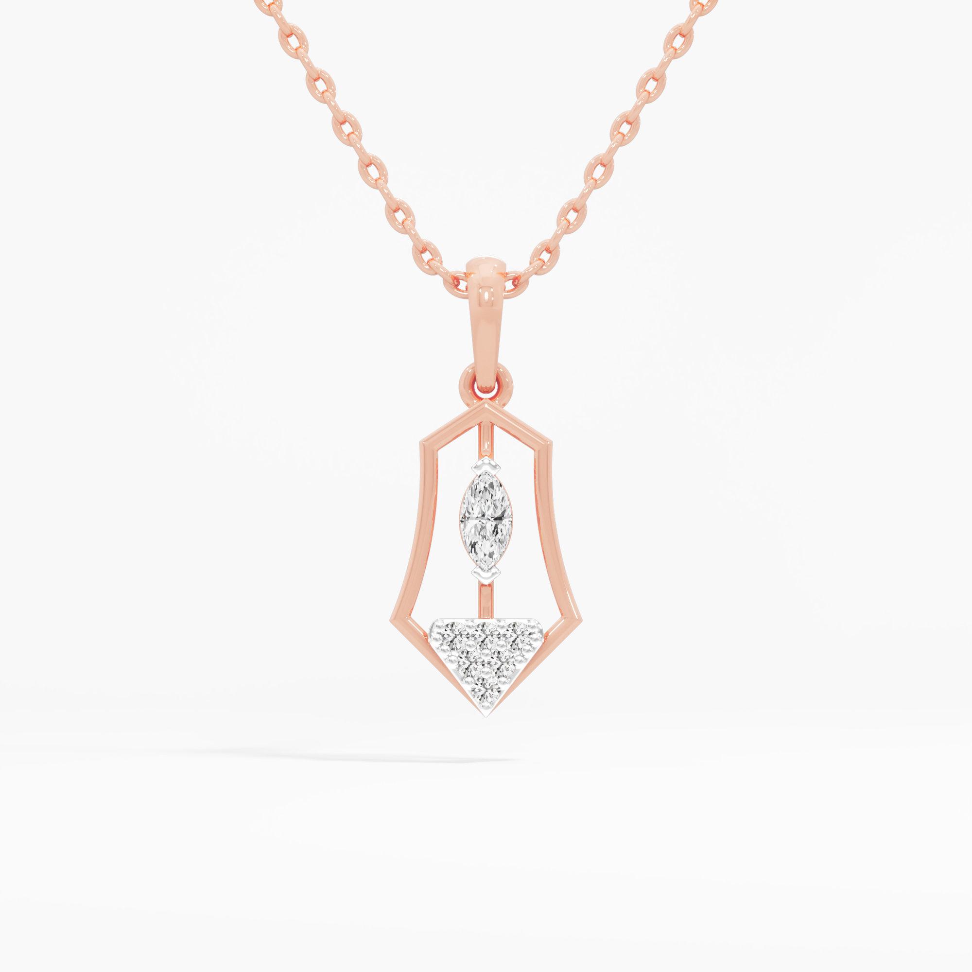 Sapphire Emblem Charms Pendants | Standalone Pendant in 9KT Rose Gold (Diamond Quality: FG-VVS VS)