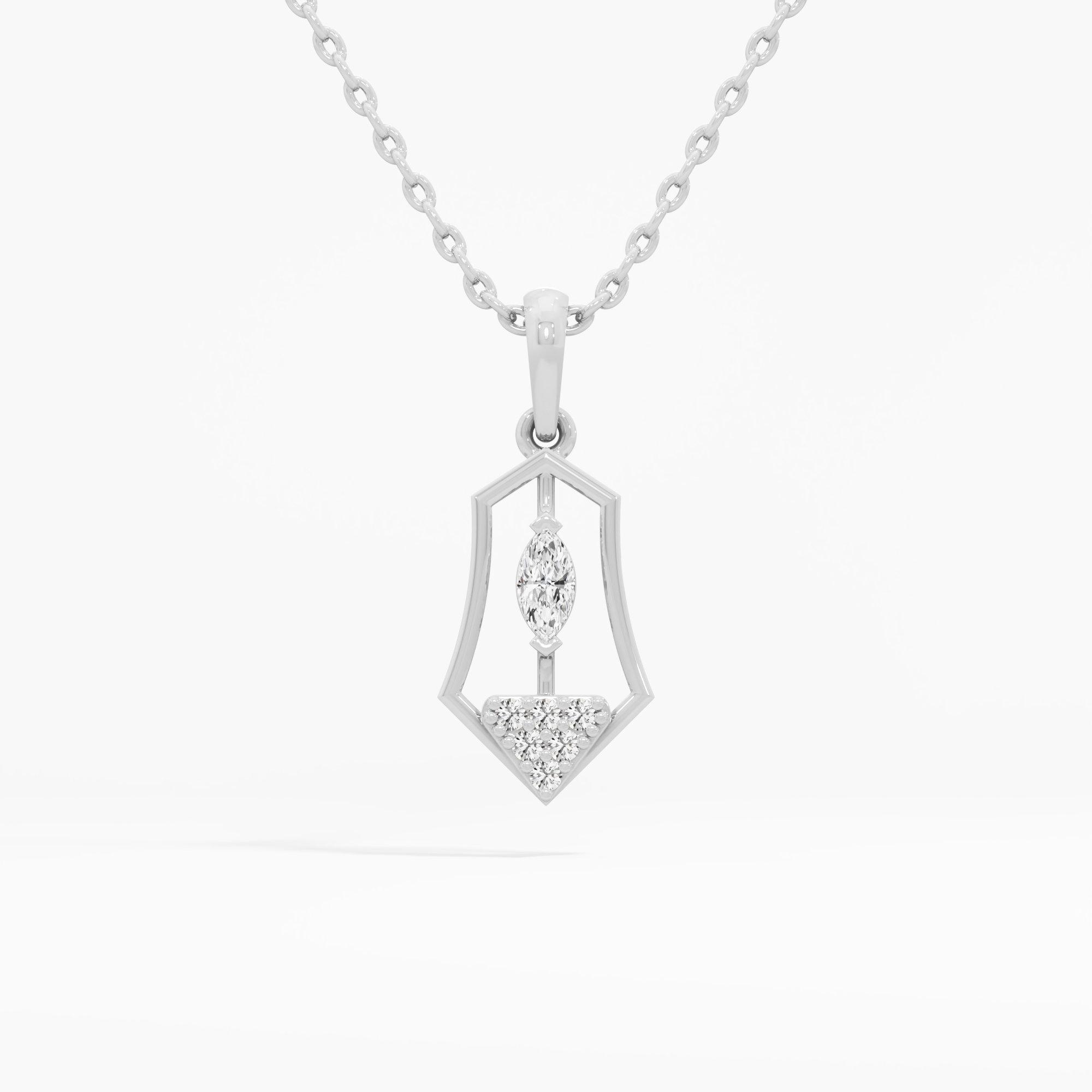 Sapphire Emblem Charms Pendants | Pendant Only in 9KT White Gold (Diamond Quality: FG-VVS VS)