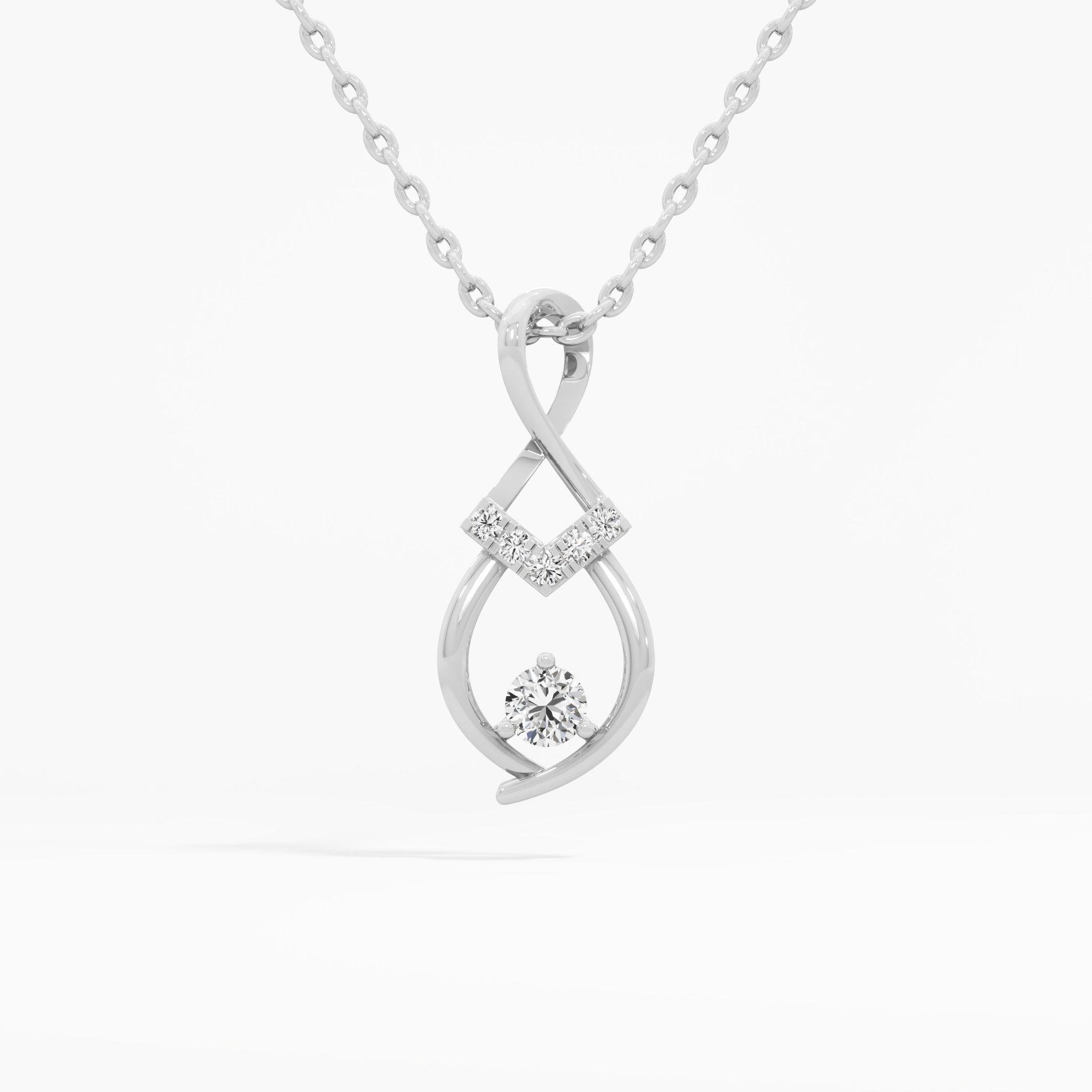 Eternal Glimmer Charms Pendants | Individual Pendant in 9KT White Gold (Diamond Quality: EF-VVS VS)
