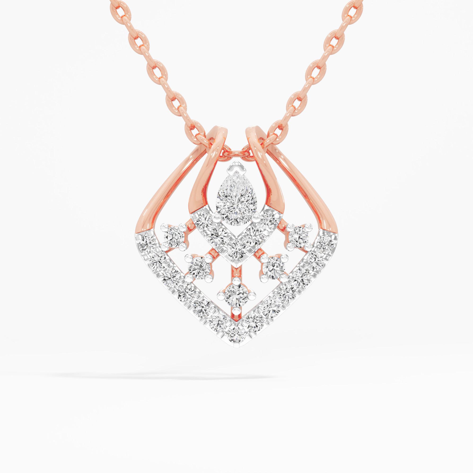 Stellar Embrace Halos Pendants | Individual Pendant in 9KT Rose Gold (Diamond Quality: FG-VVS VS)