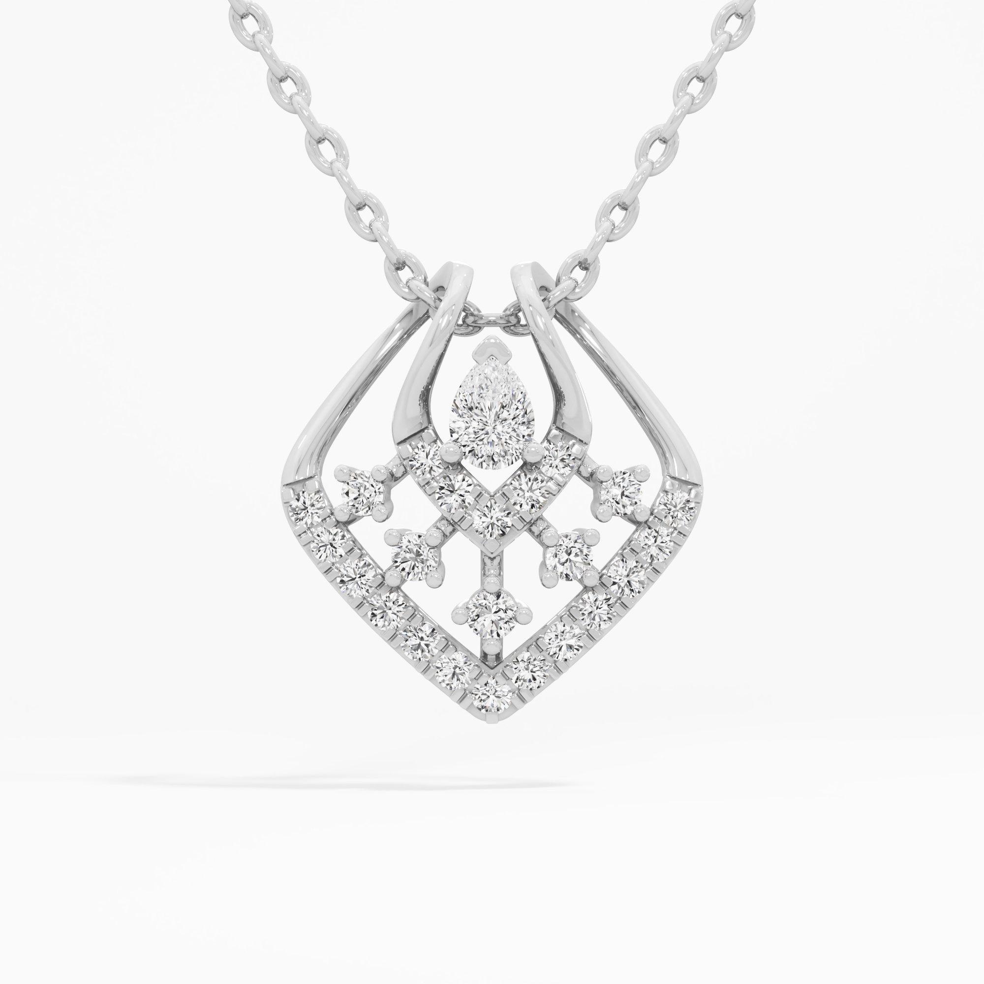 Stellar Embrace Halos Pendants | Standalone Pendant in 9KT White Gold (Diamond Quality: FG-VVS VS)