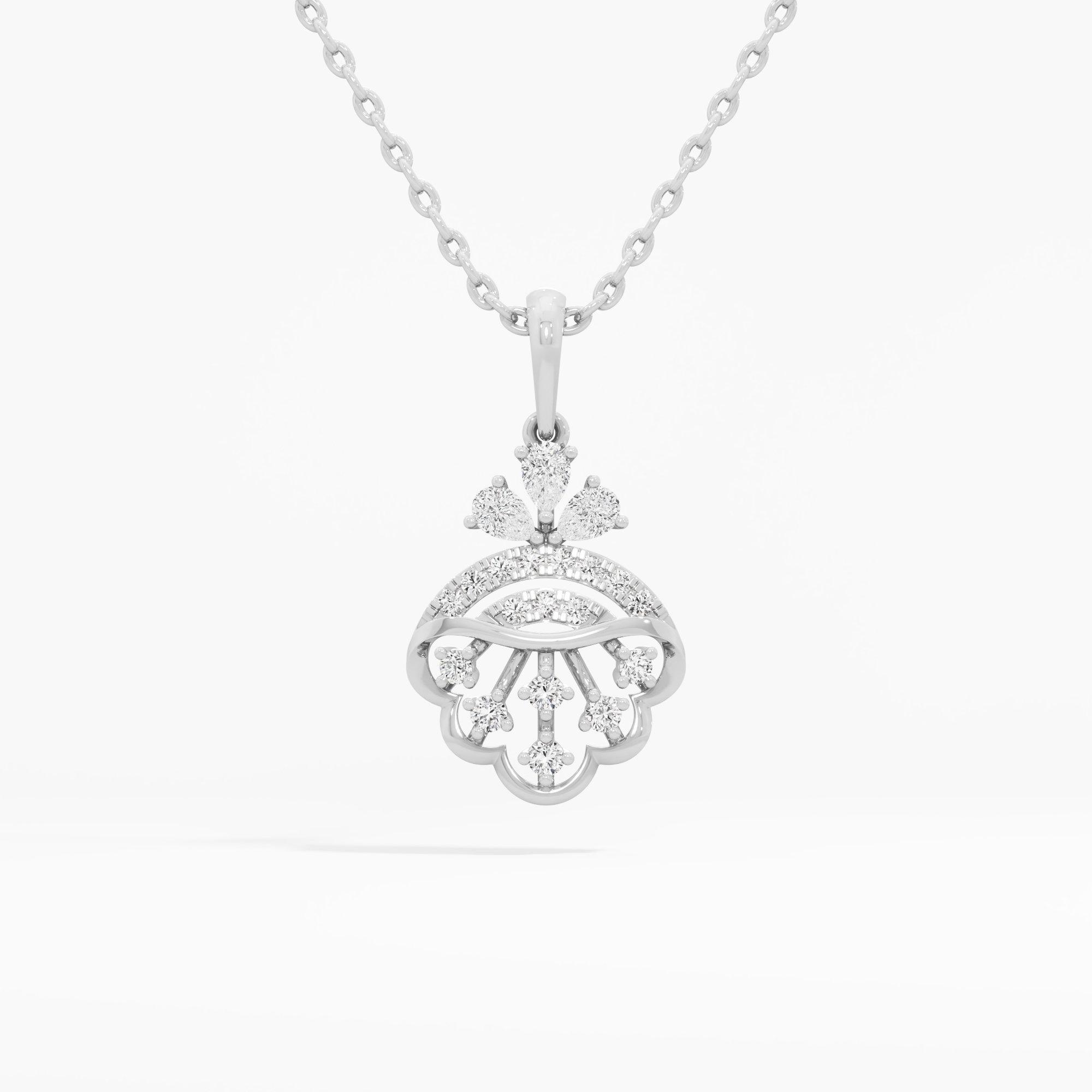 Dewdrop Cascade Drops Pendants | Individual Pendant in 9KT White Gold (Diamond Quality: FG-VVS VS)