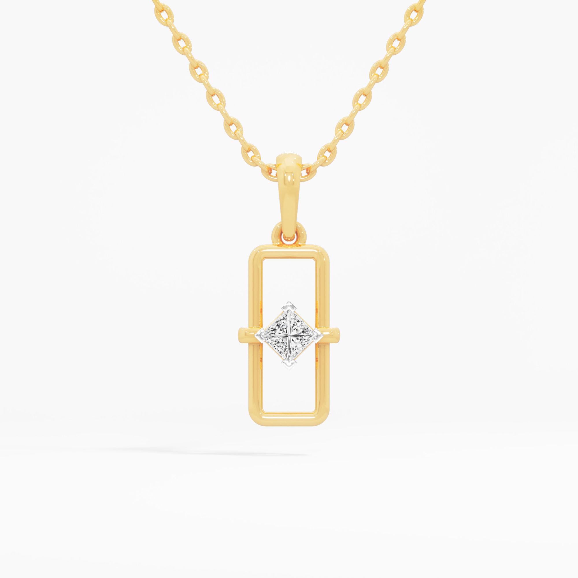 Radiant Enclosure Charms Pendants | Pendant Only (Chain Sold Separately) in 9KT Yellow Gold (Diamond Quality: FG-VVS VS)