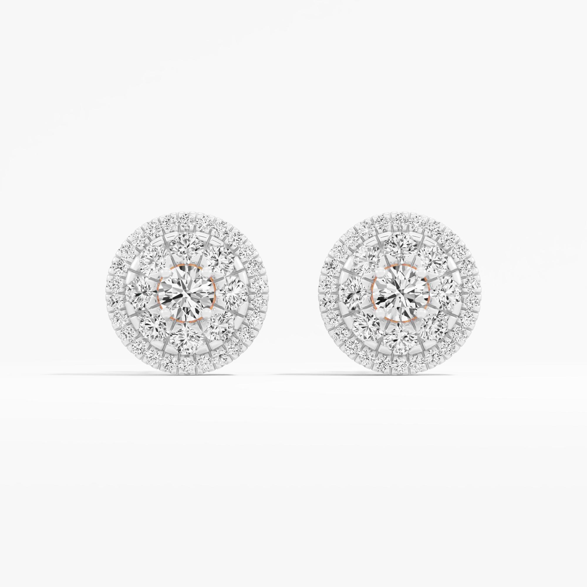 Poppy Flower Halo Stud Earrings