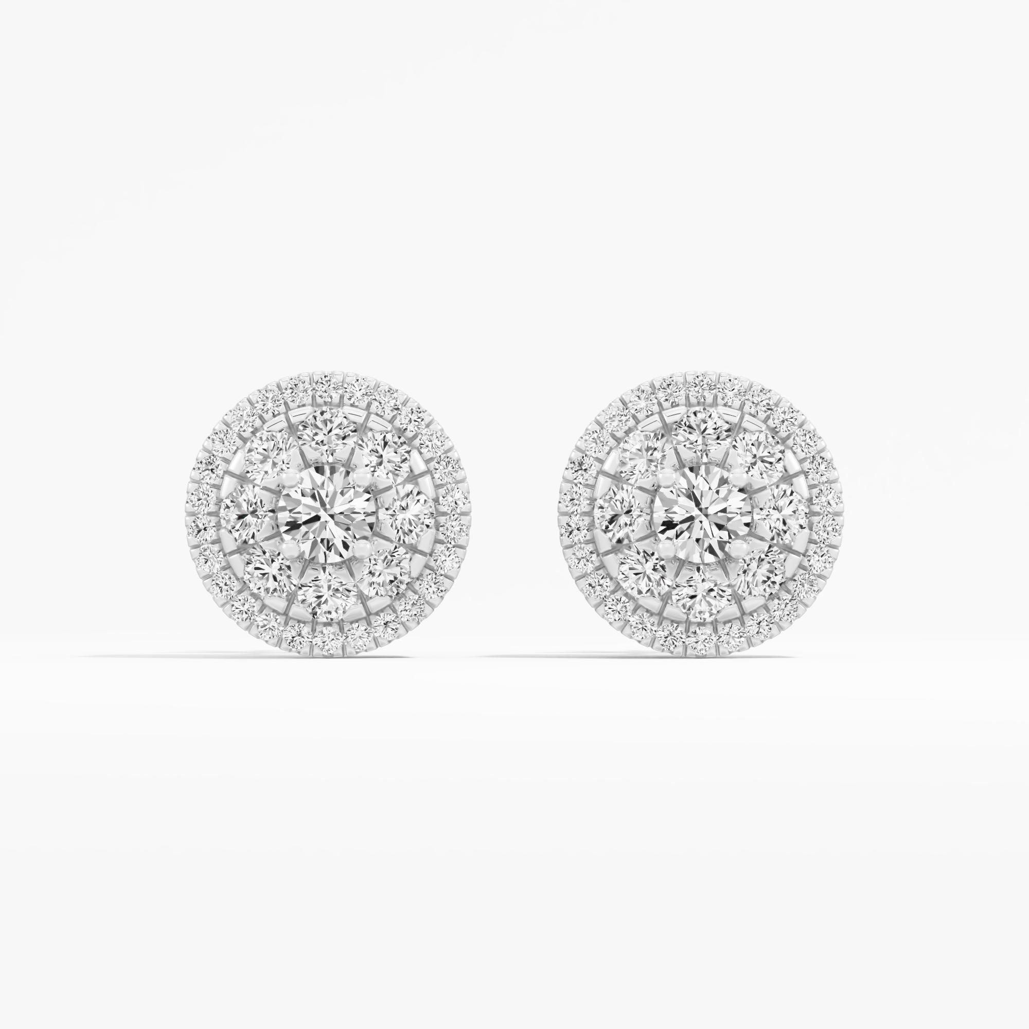 Poppy Flower Halo Stud Earrings