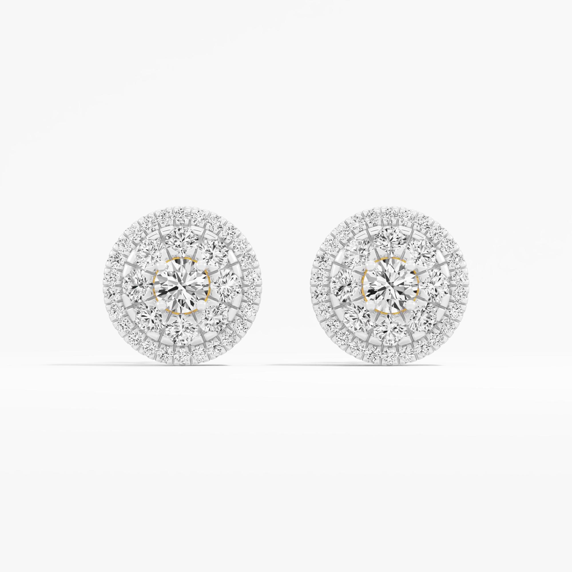 Poppy Flower Halo Stud Earrings