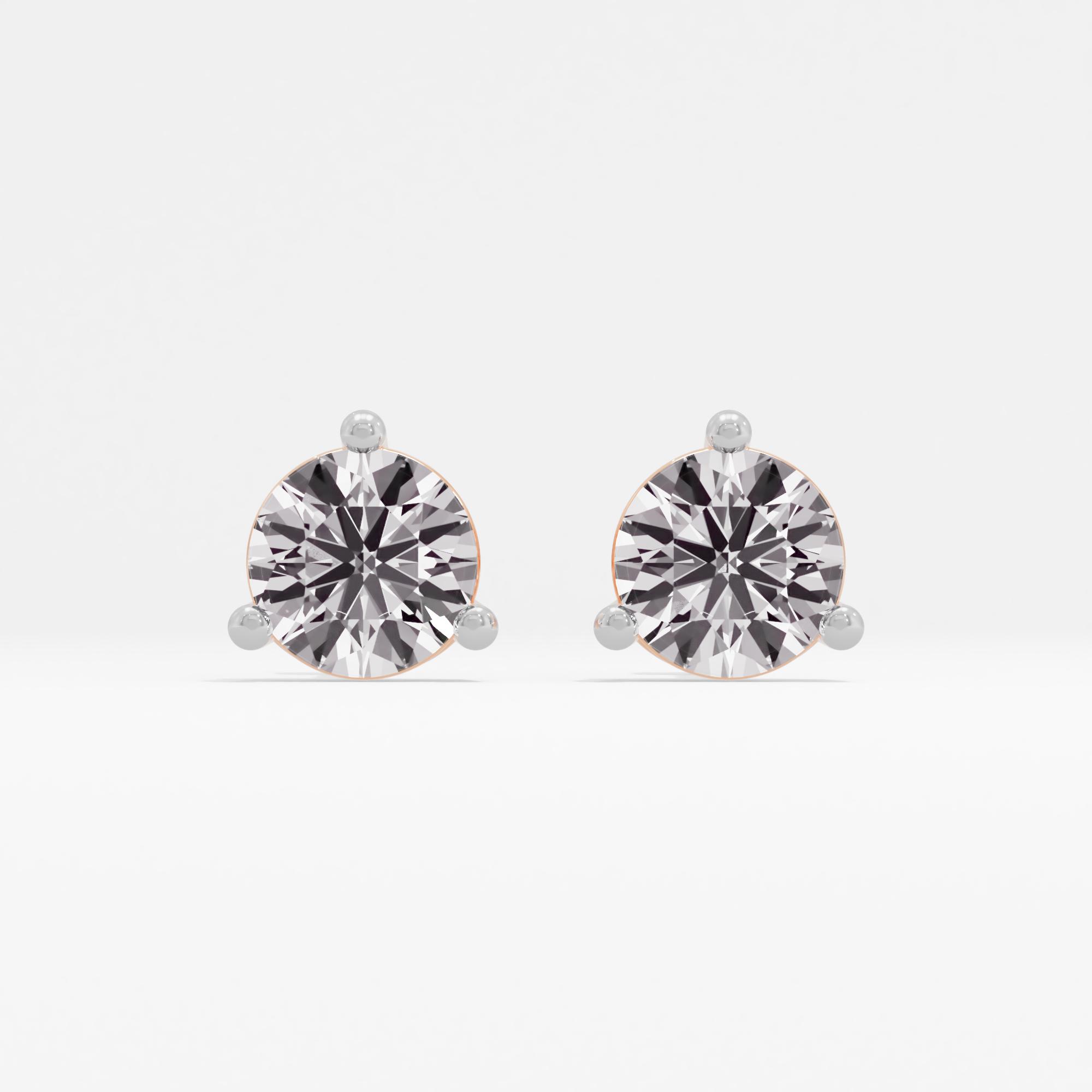 Donna Bright Solitaire Stud Earrings