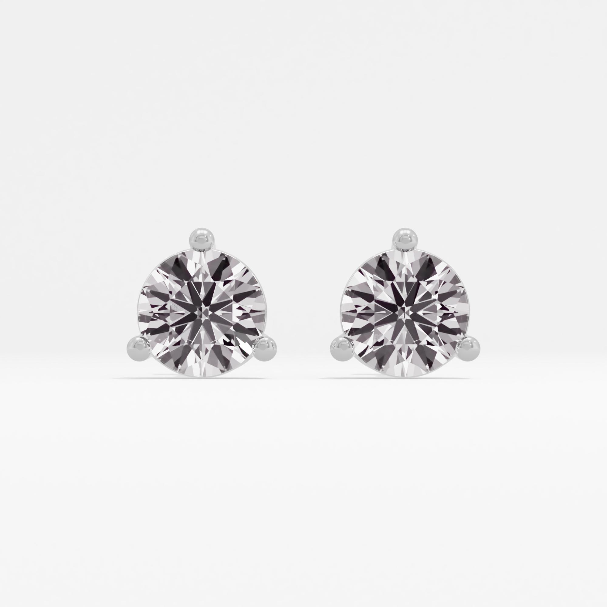 Donna Bright Solitaire Stud Earrings