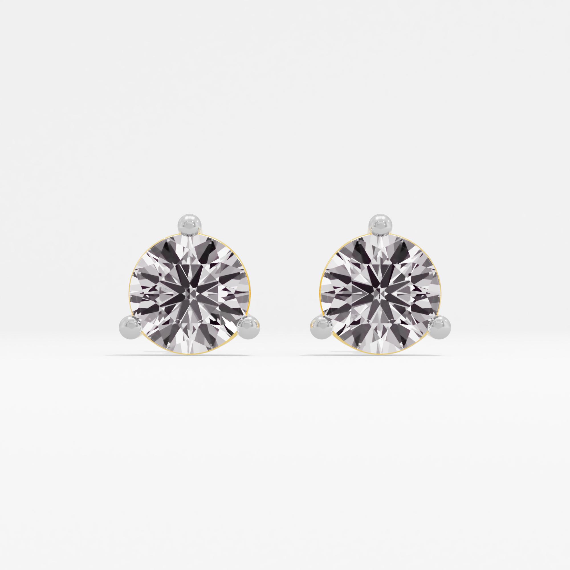 Donna Bright Solitaire Stud Earrings