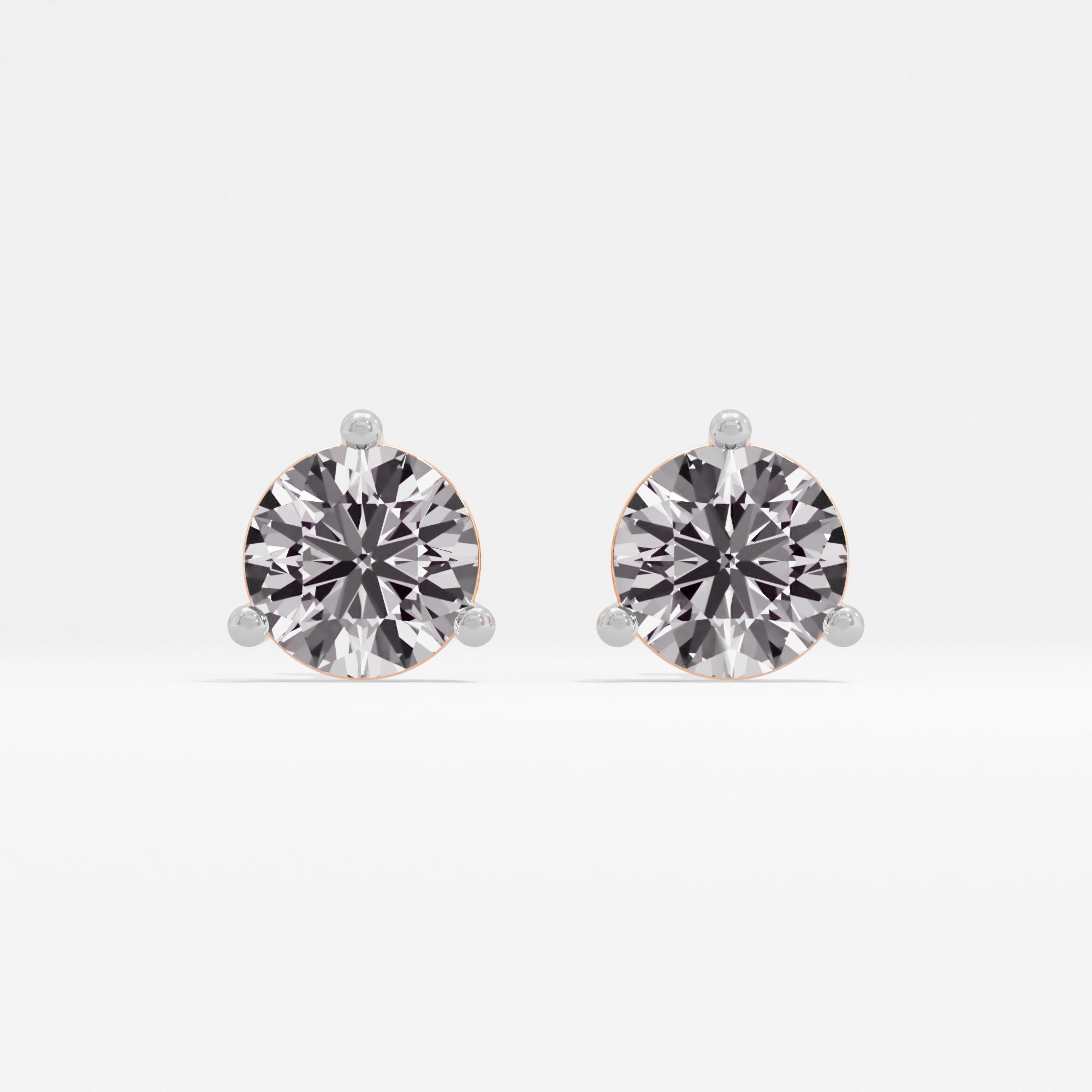 Evelyn Glam Solitaire Stud Earrings