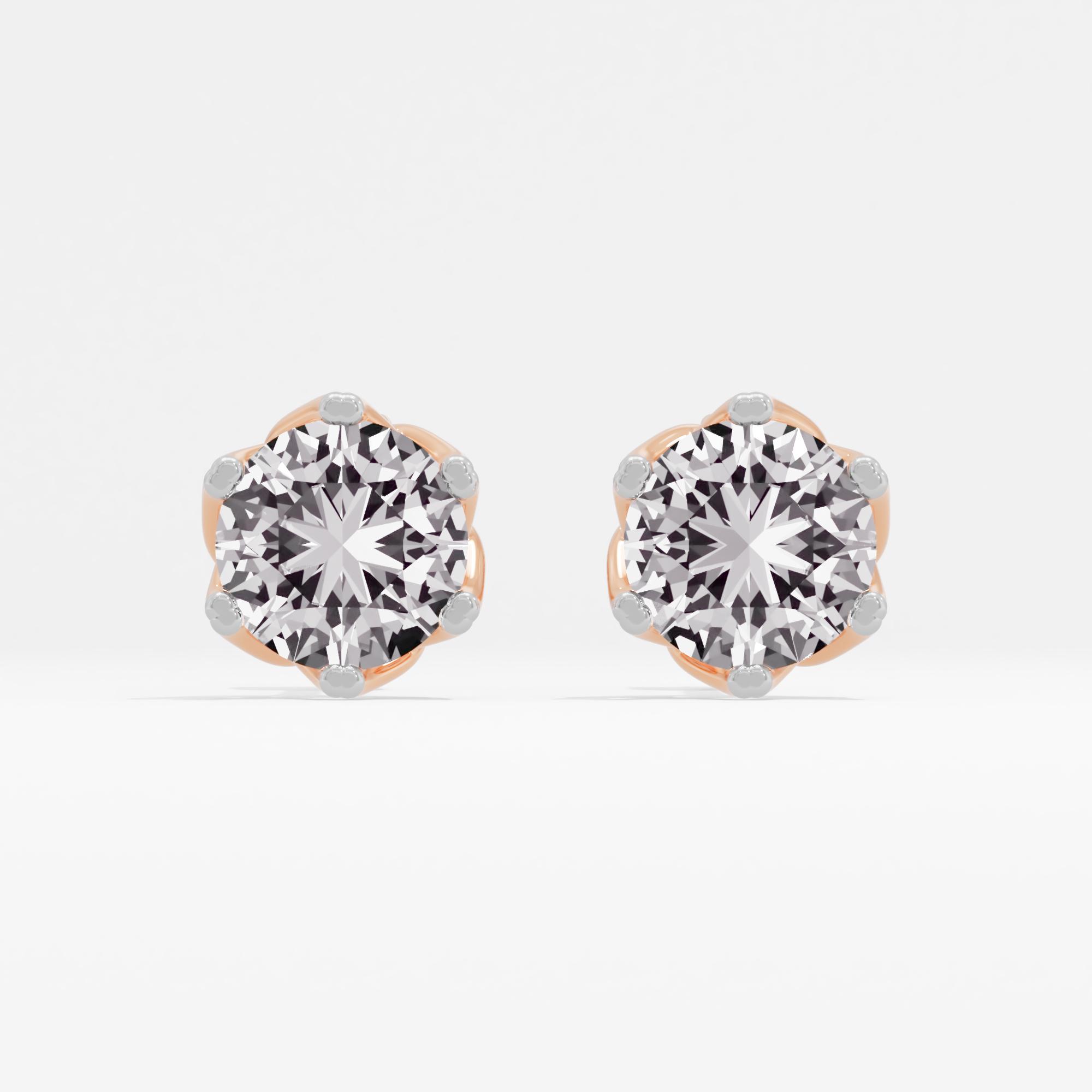 Camilla Bud Solitaire Stud Earrings