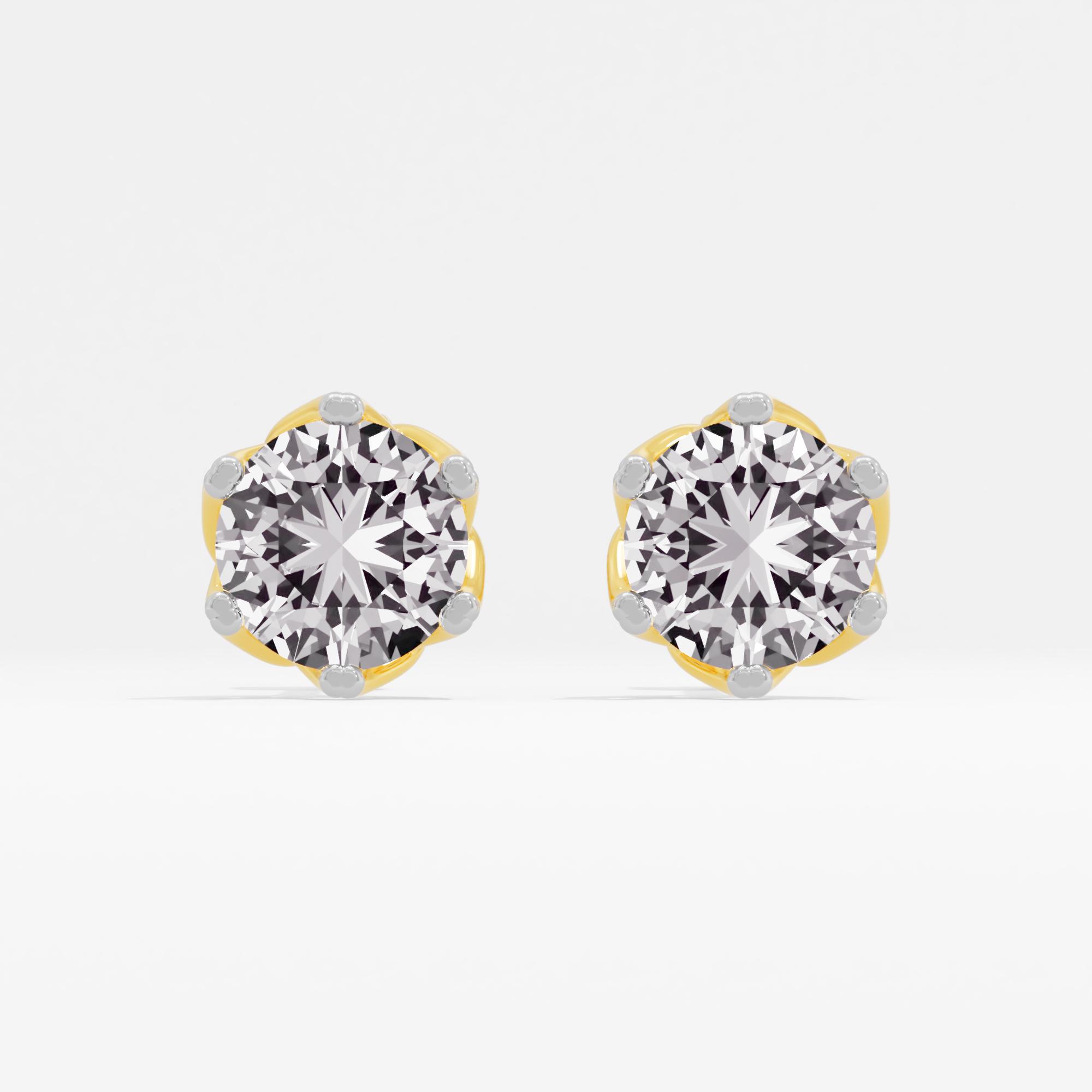Camilla Bud Solitaire Stud Earrings