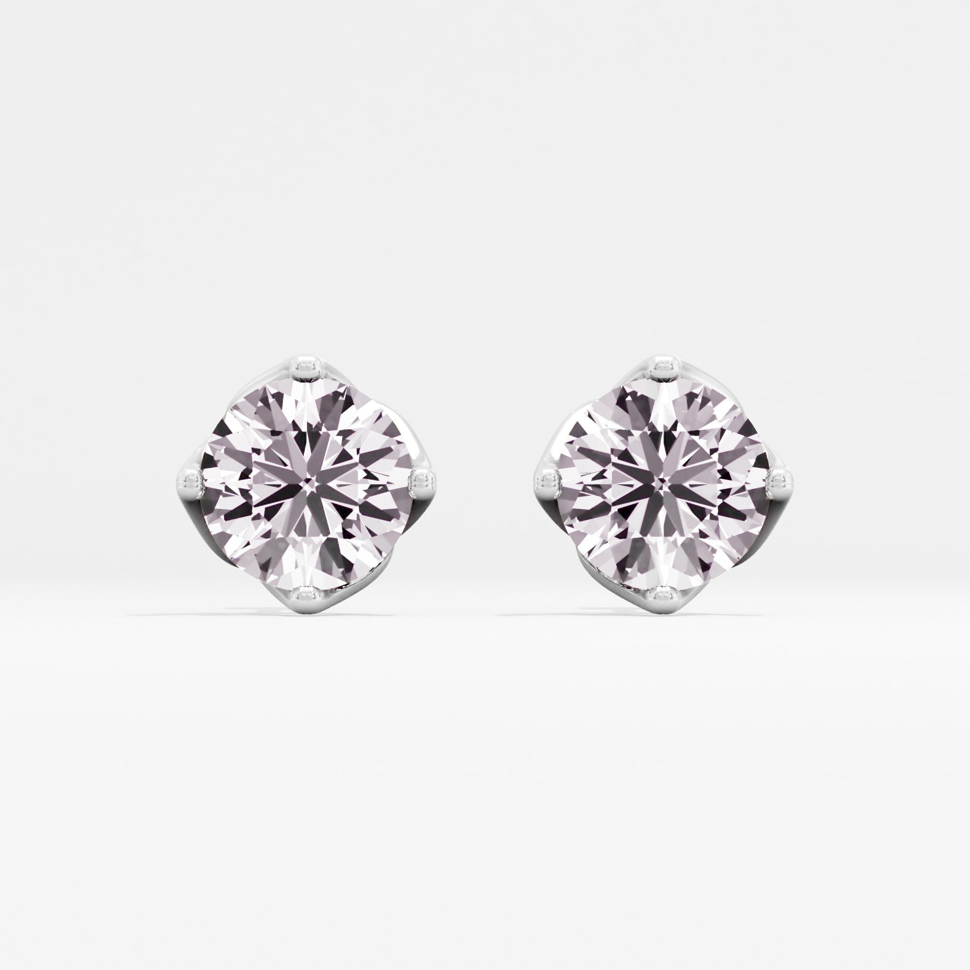 Precious Petalcrest Solitaire Stud Earrings