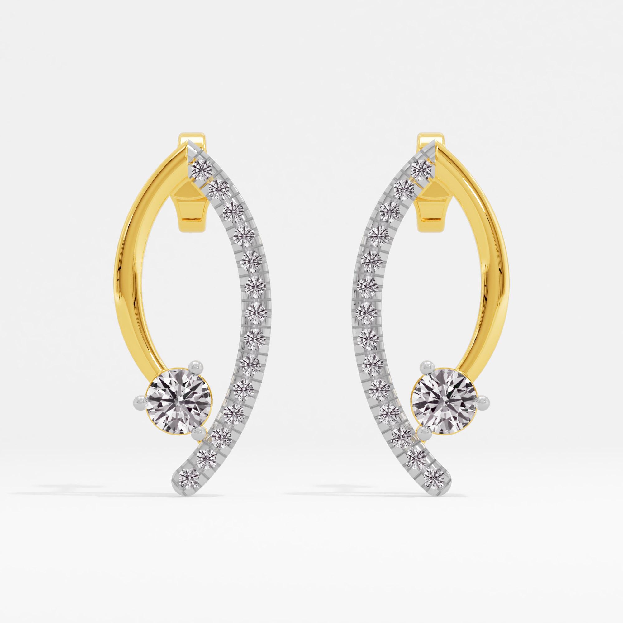 Convexa Solitaire Stud Earrings