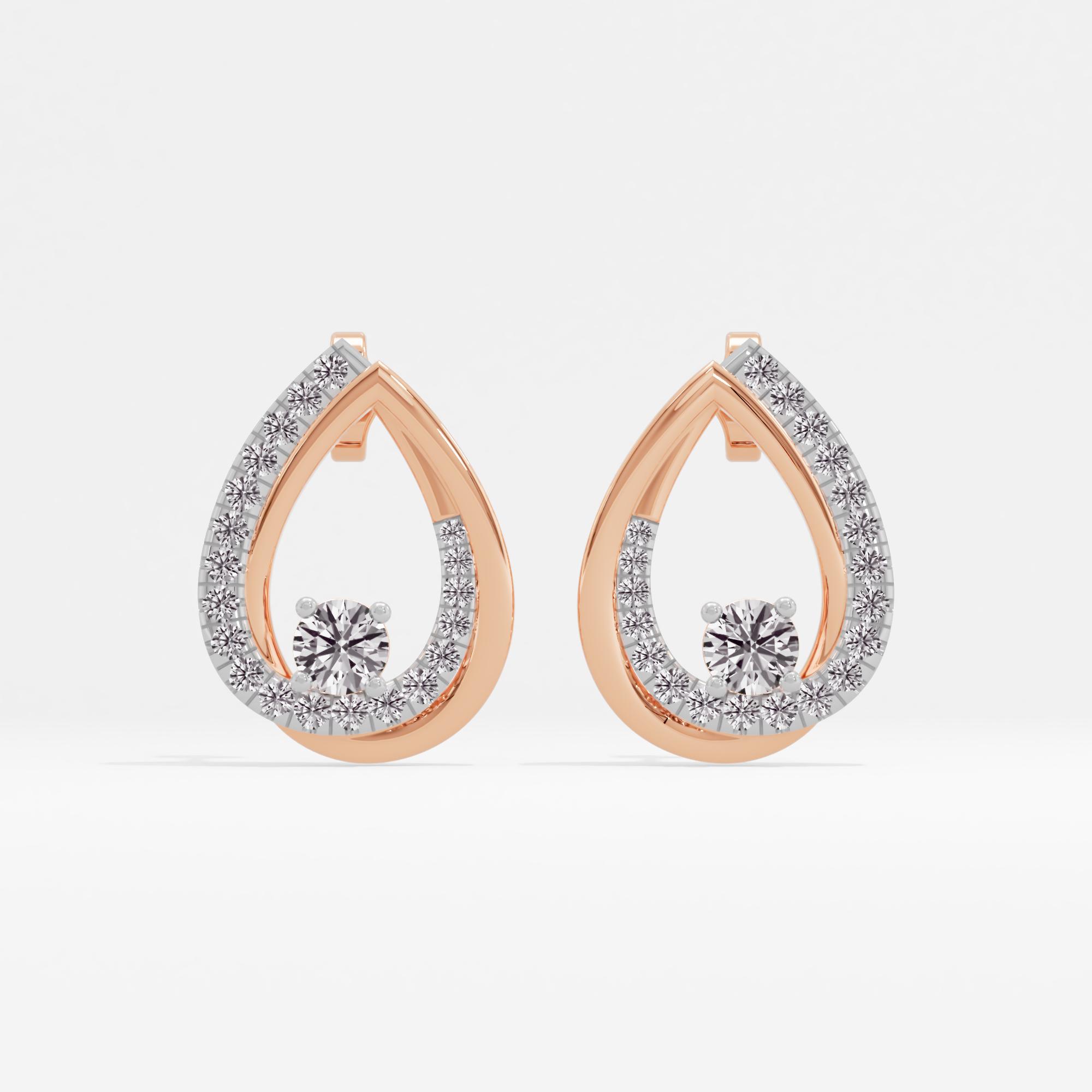 Serene Drop Solitaire Stud Earrings