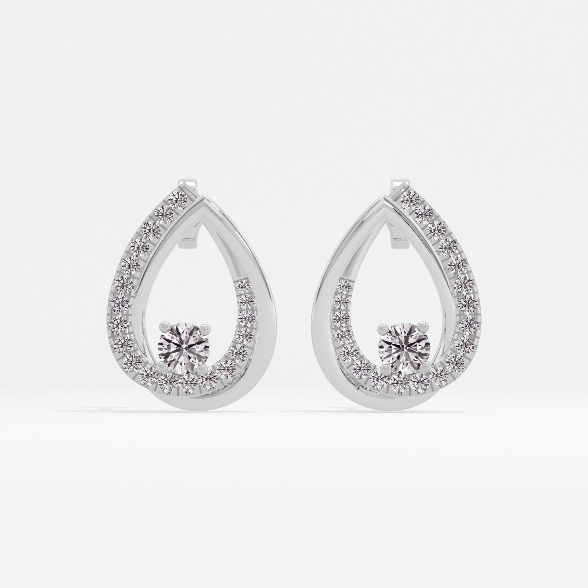 Serene Drop Solitaire Stud Earrings