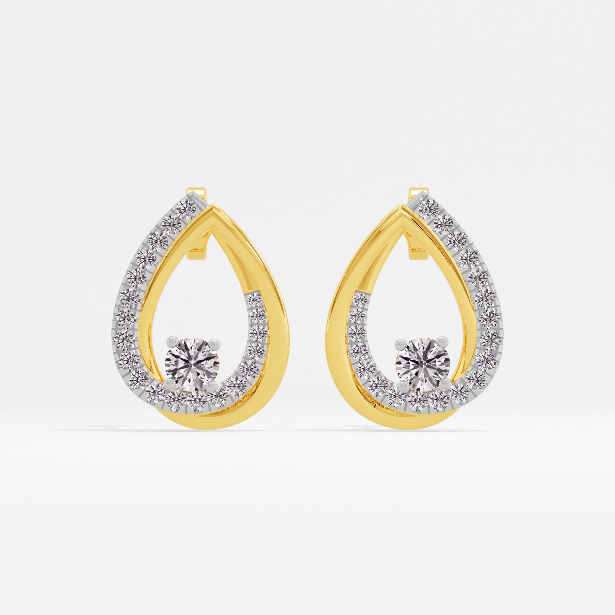 Serene Drop Solitaire Stud Earrings