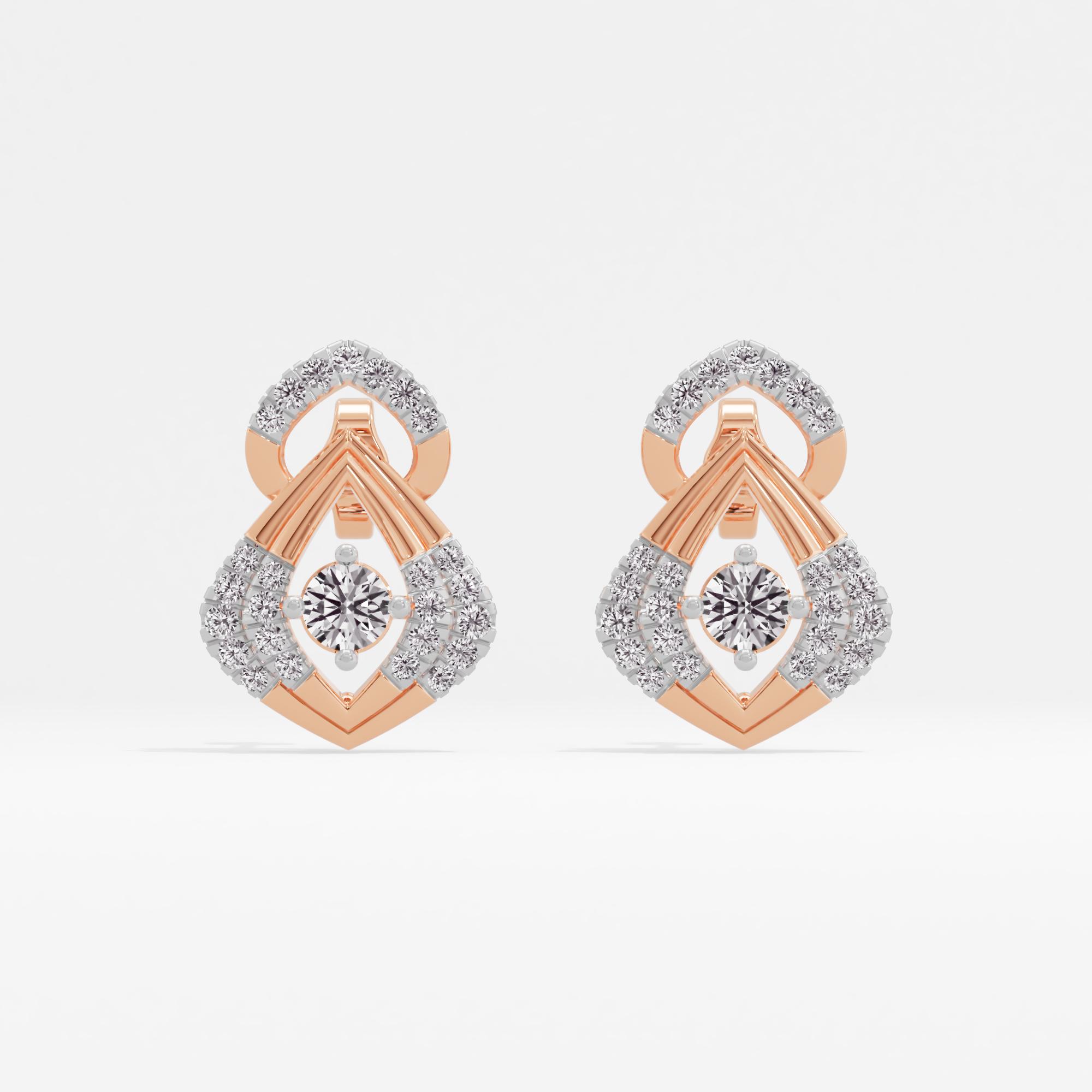 Ethereal Aura Solitaire Stud Earrings
