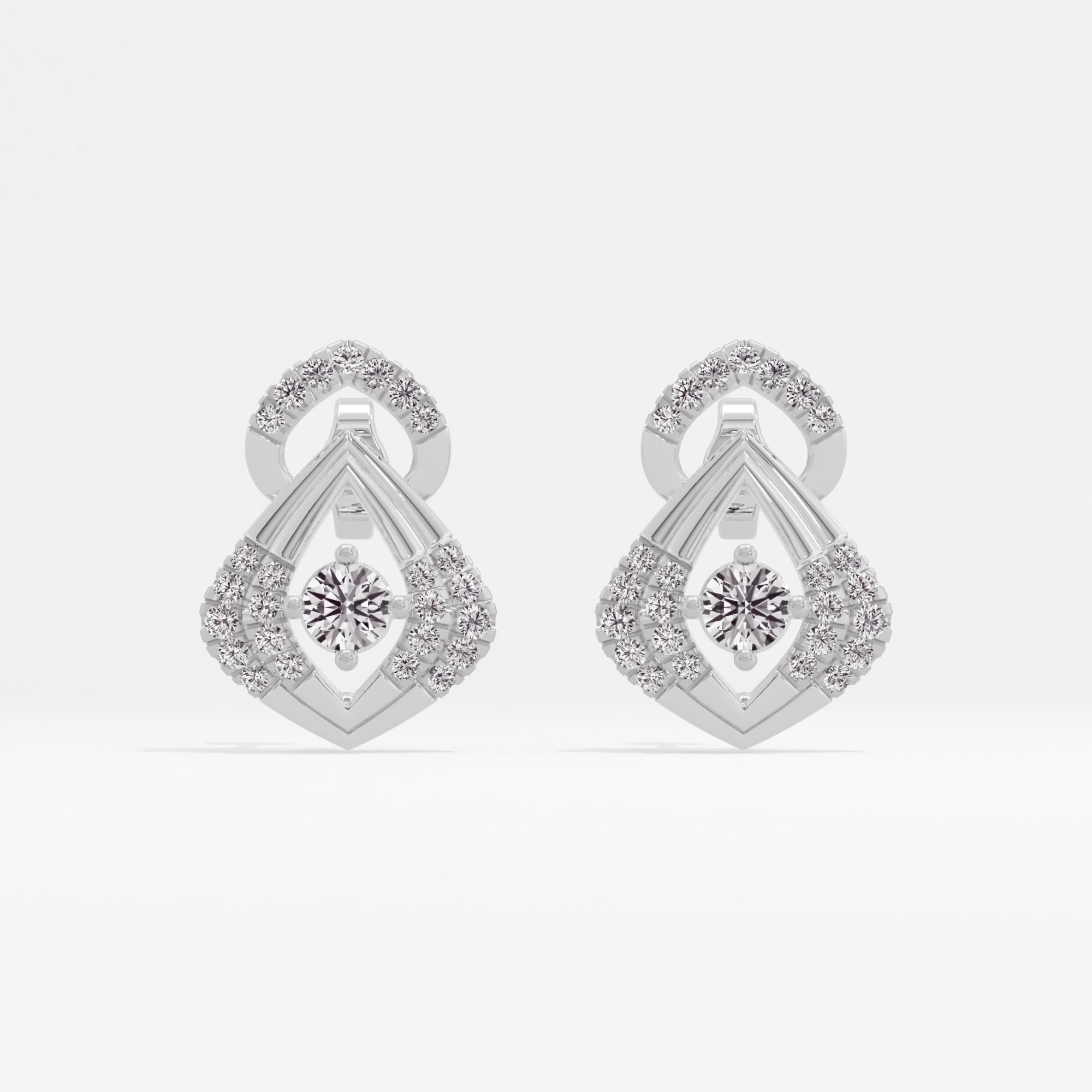 Ethereal Aura Solitaire Stud Earrings