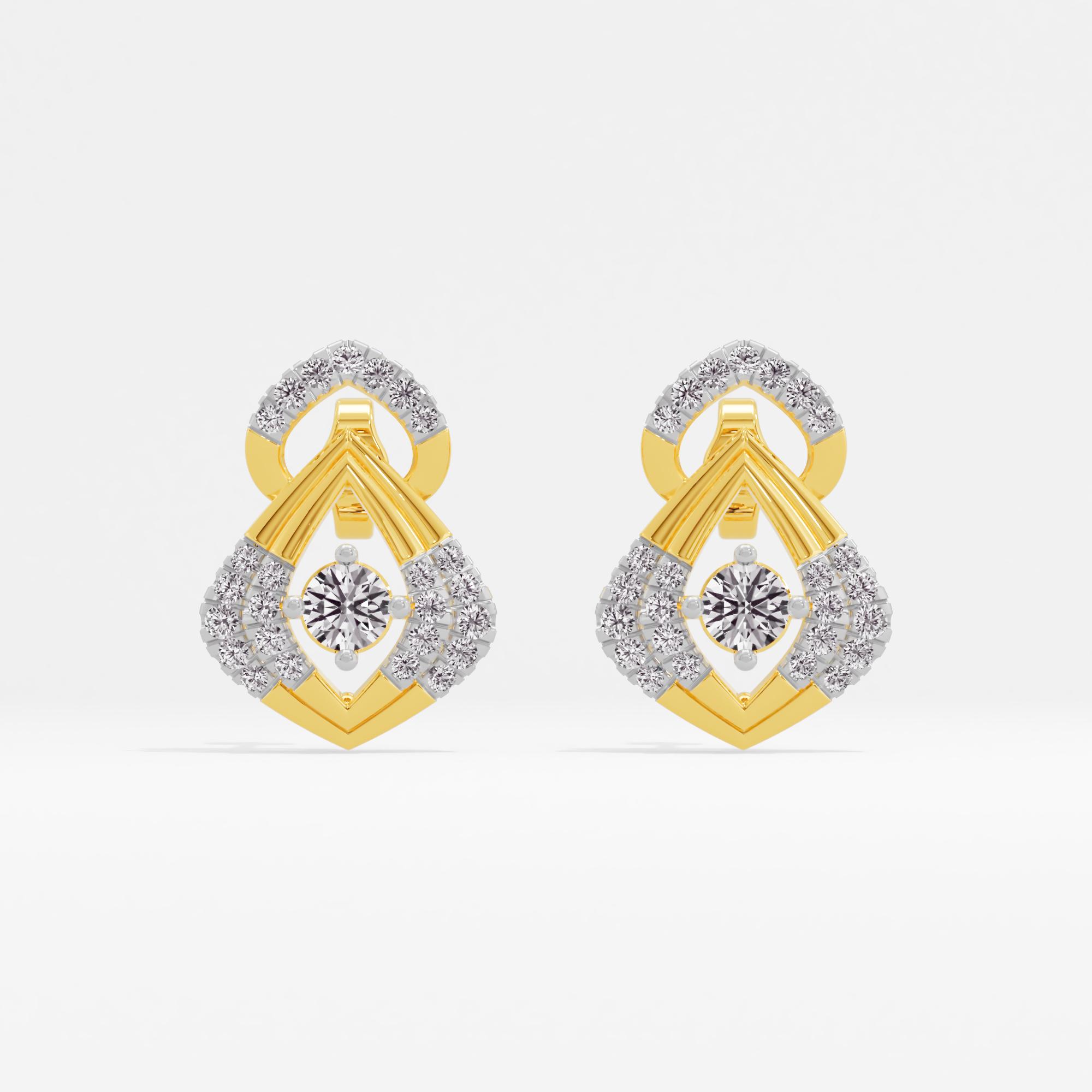 Ethereal Aura Solitaire Stud Earrings