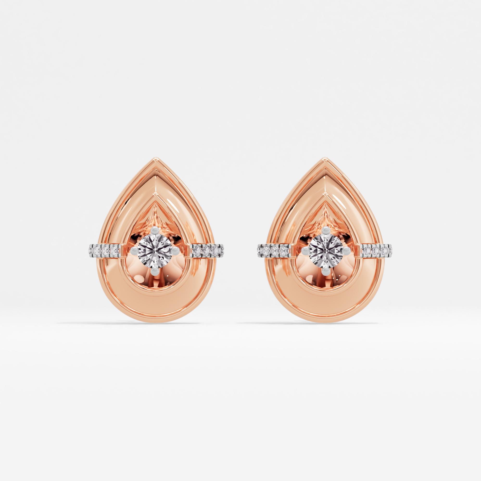 Serene Style Solitaire Stud Earrings