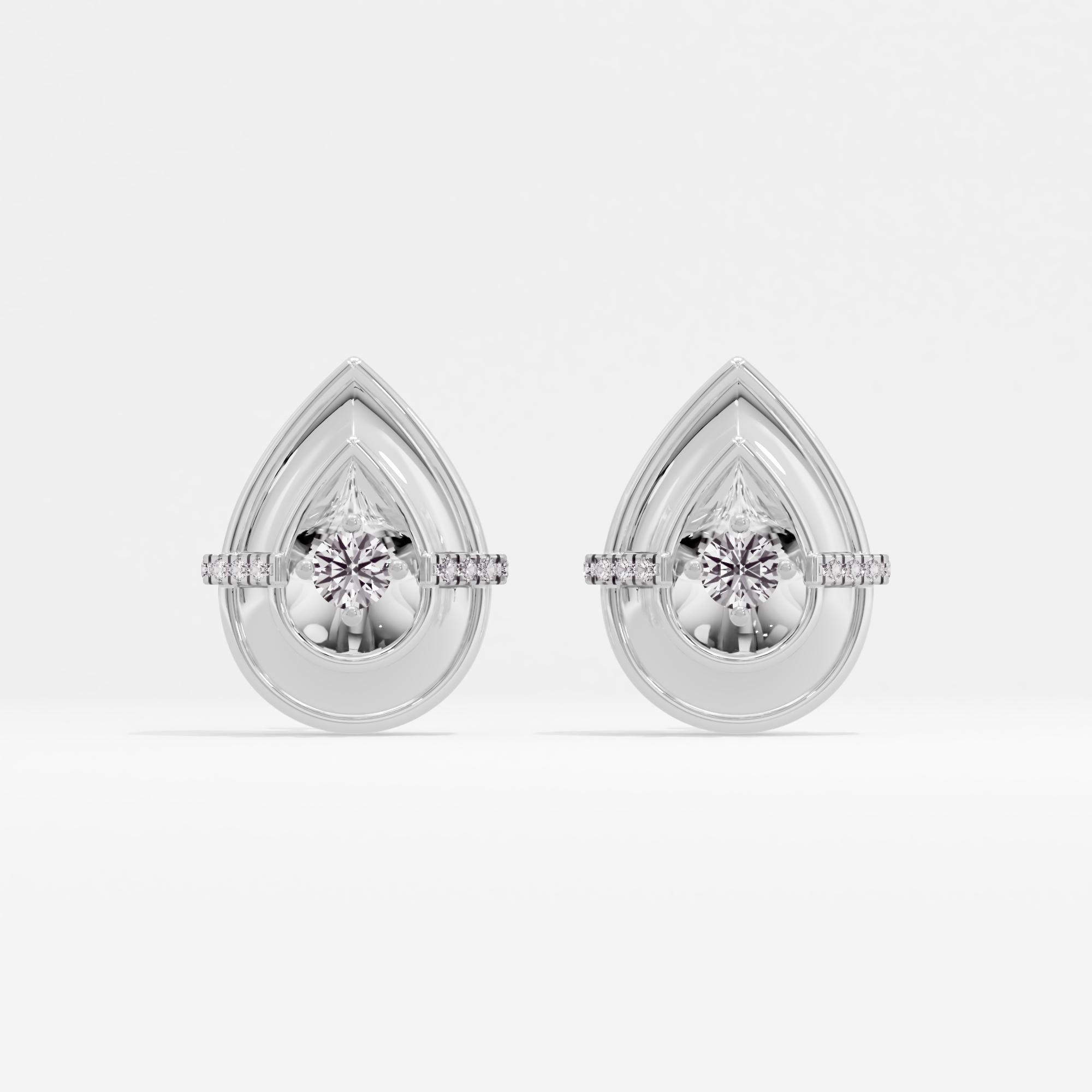 Serene Style Solitaire Stud Earrings